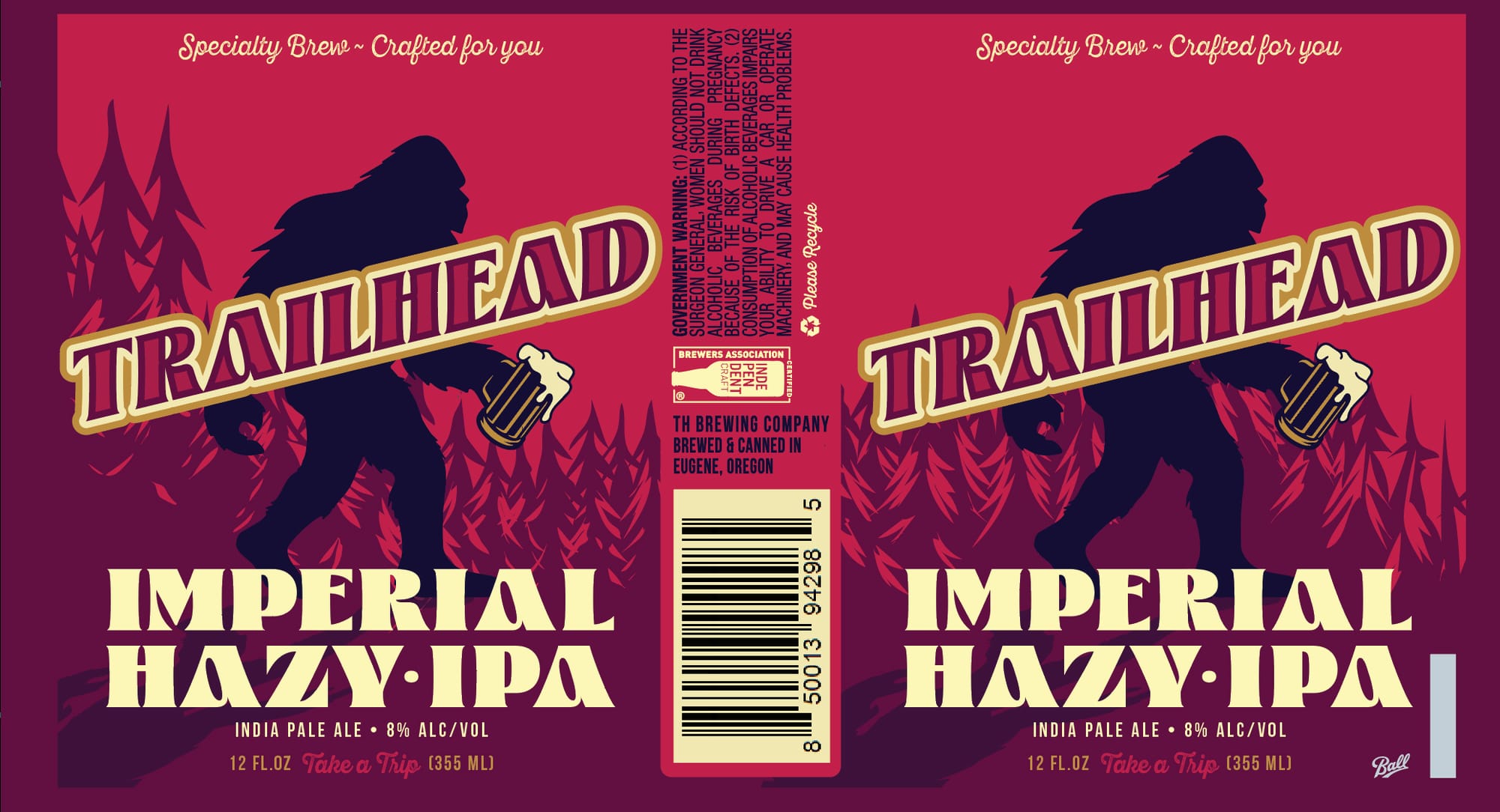 Trailhead Imperial Hazy IPA by The Brewing Company - beer label