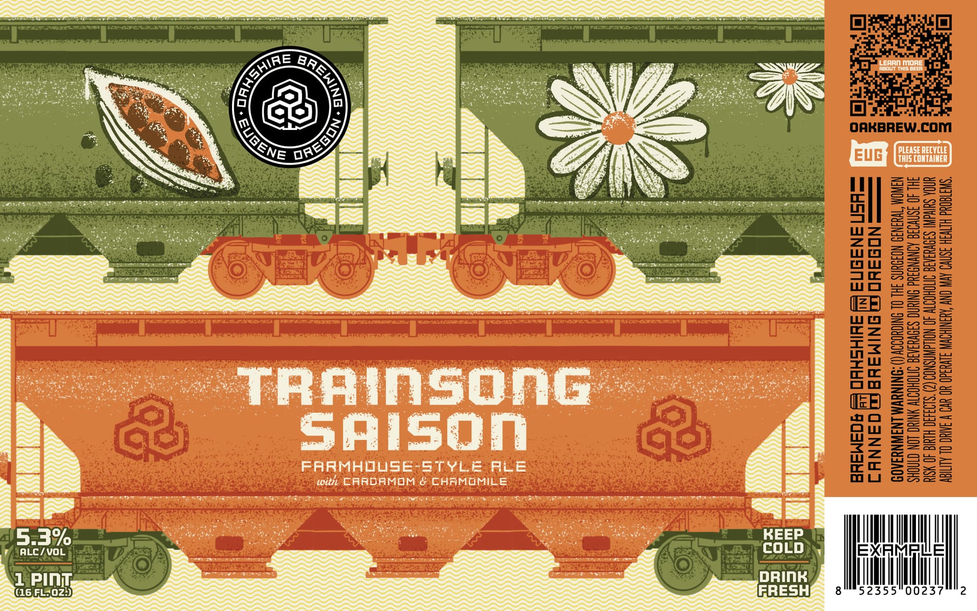 Trainsong by Oakshire Brewing - beer label