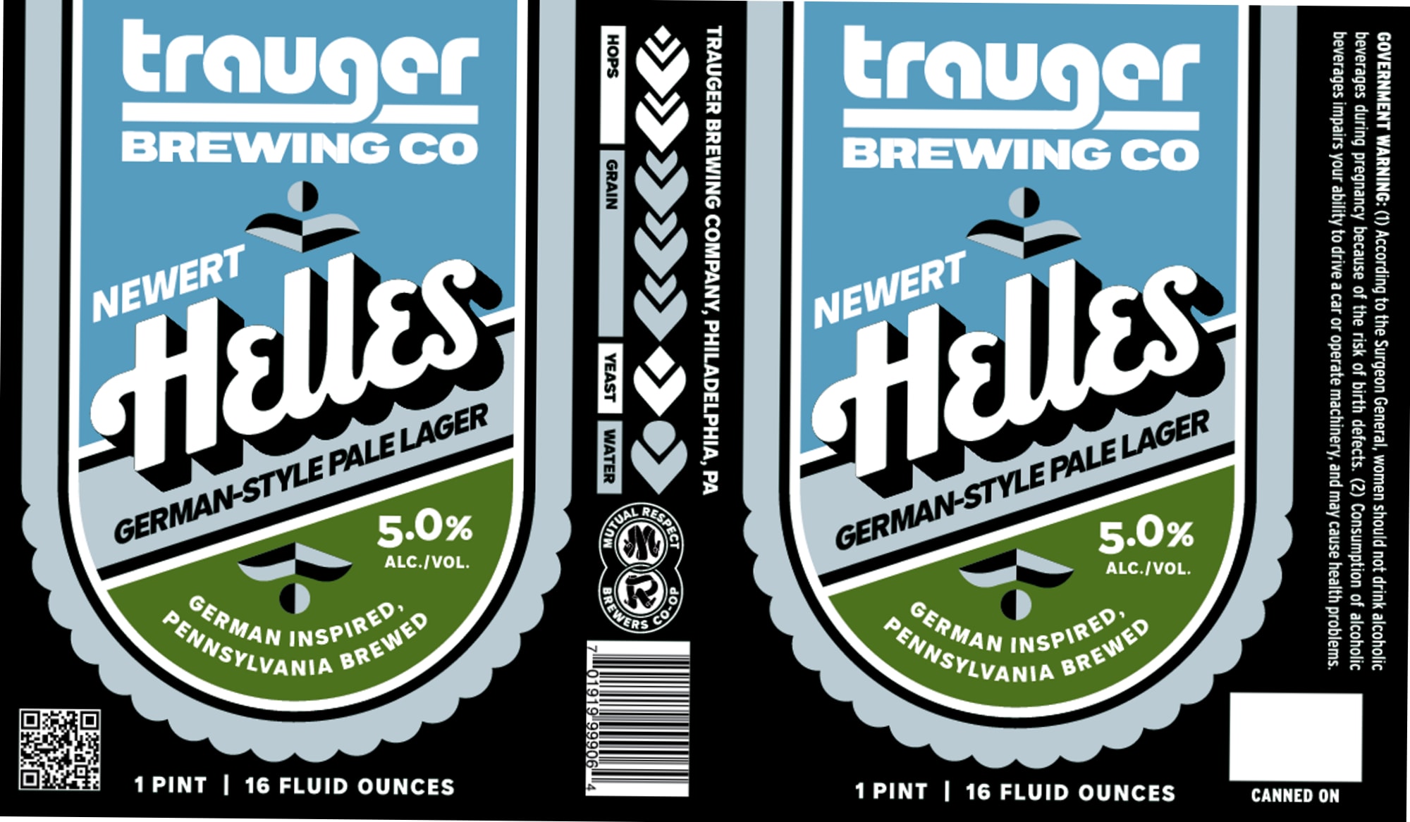 Newest Helles by Trauger Brewing Co. - beer label