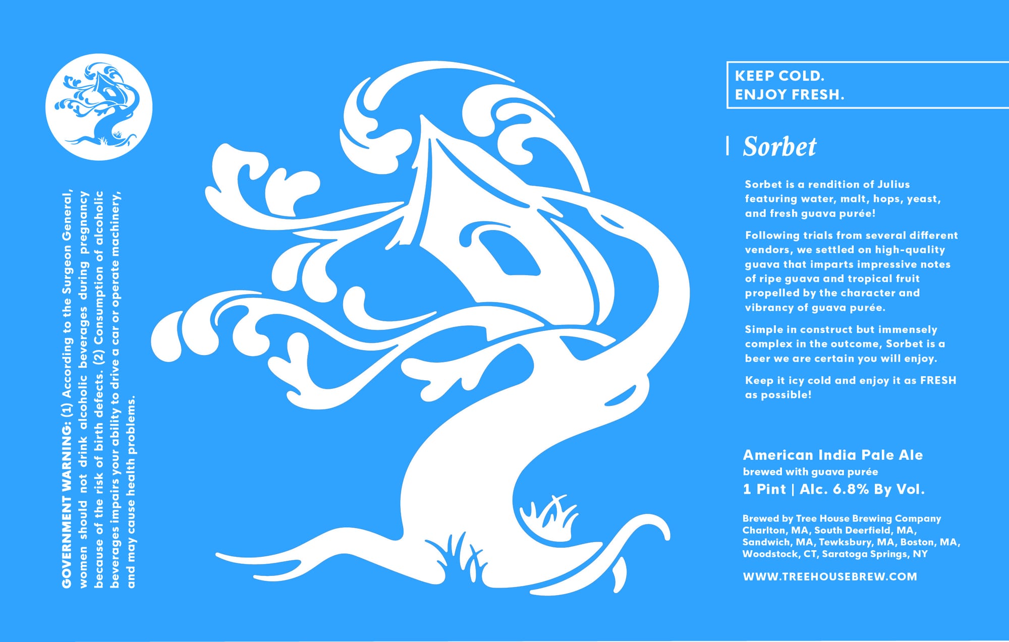 Sorbet by Tree House Brewing Company - beer label