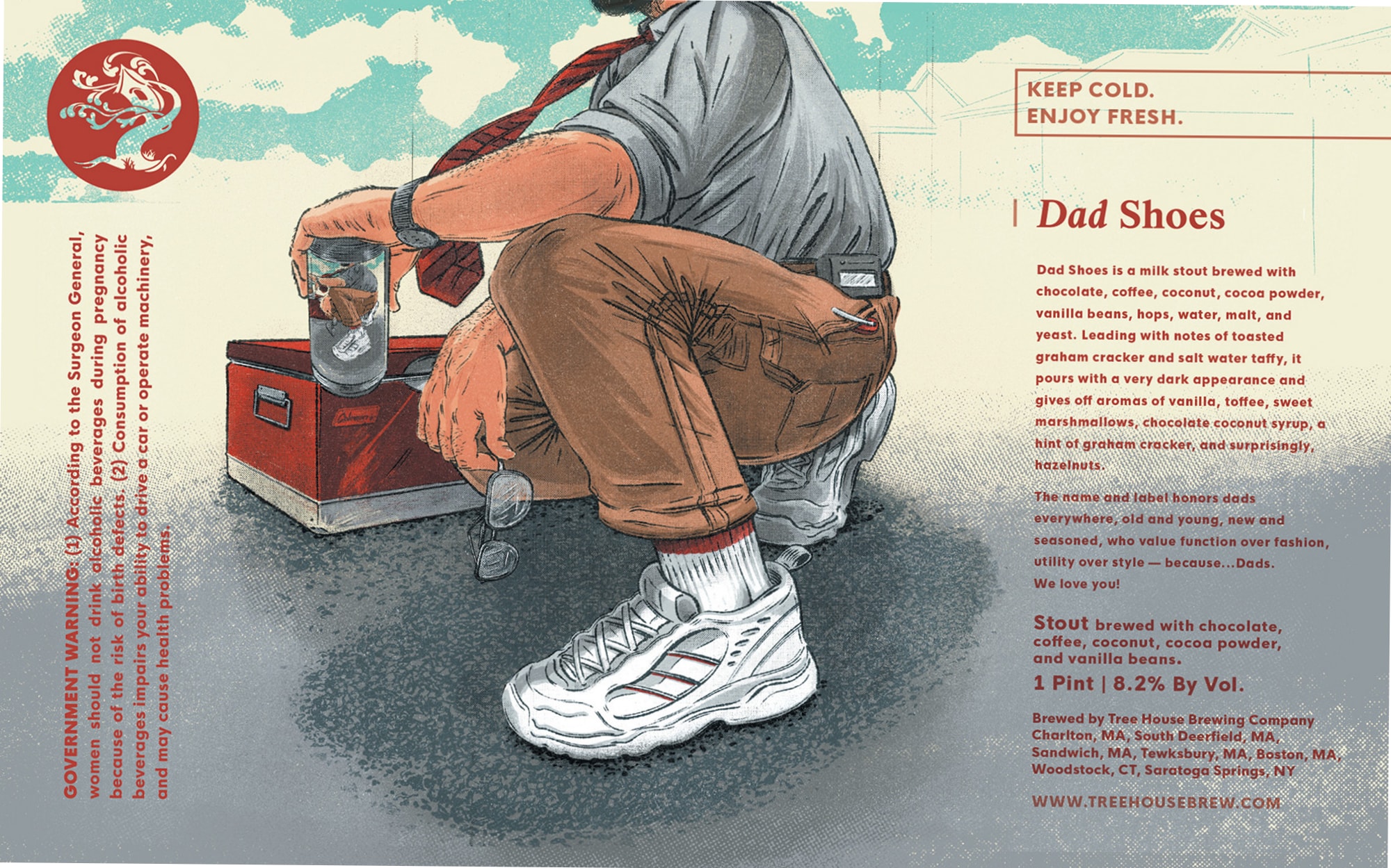 Dad Shoes by Tree House Brewing Company - beer label
