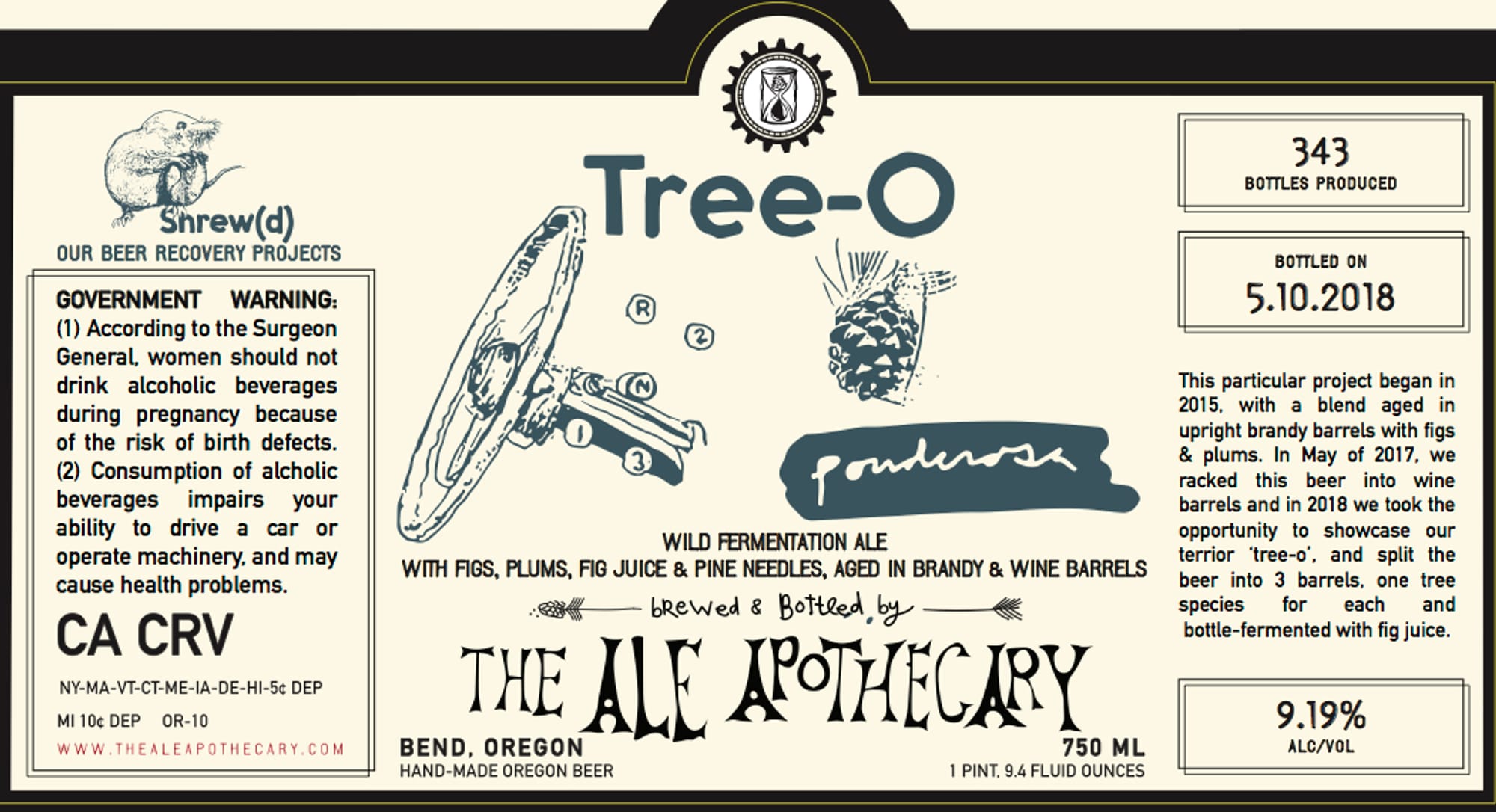 Tree-O by The Ale Apothecary - beer label