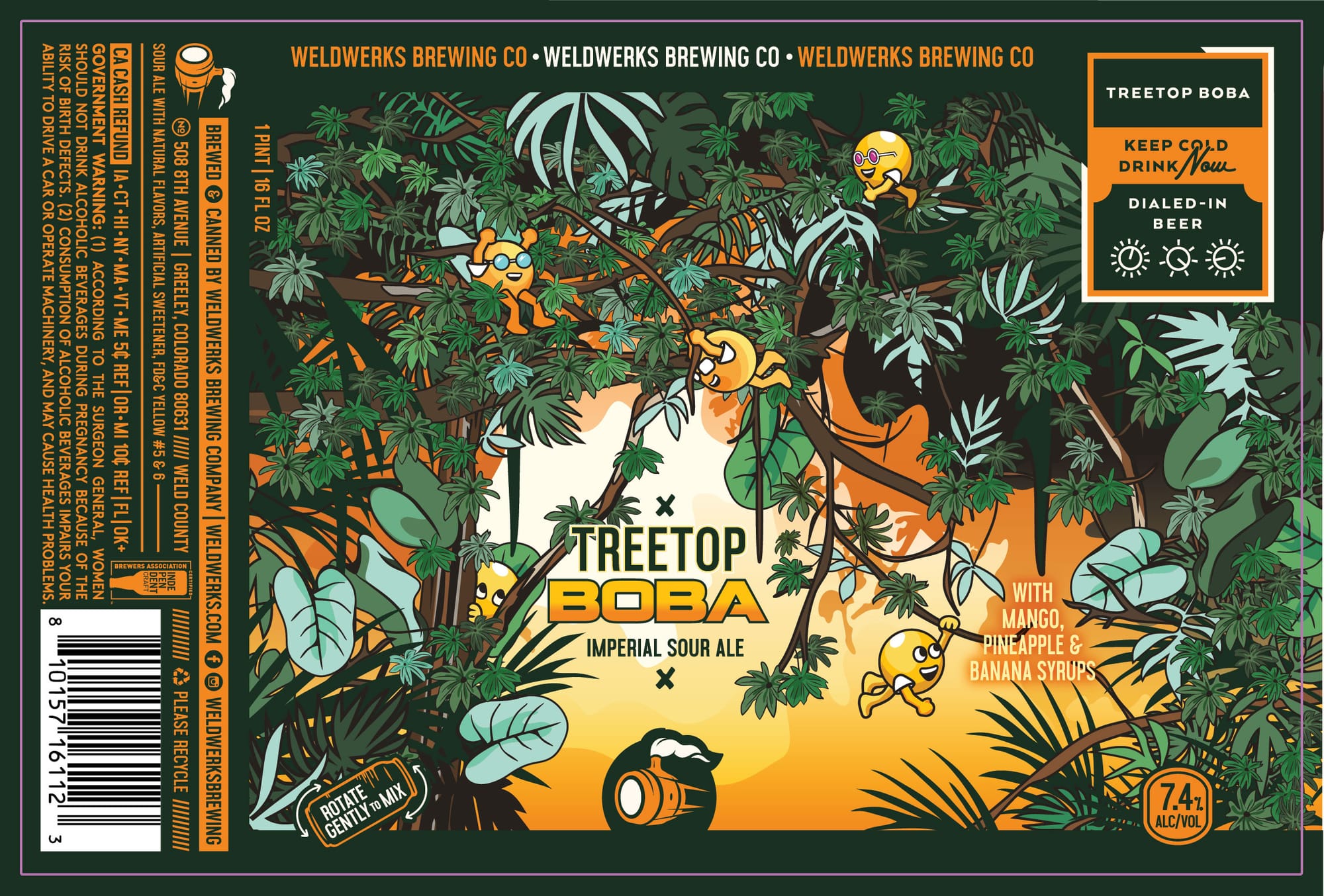 Treetop Boba by WeldWerks Brewing Co. - beer label