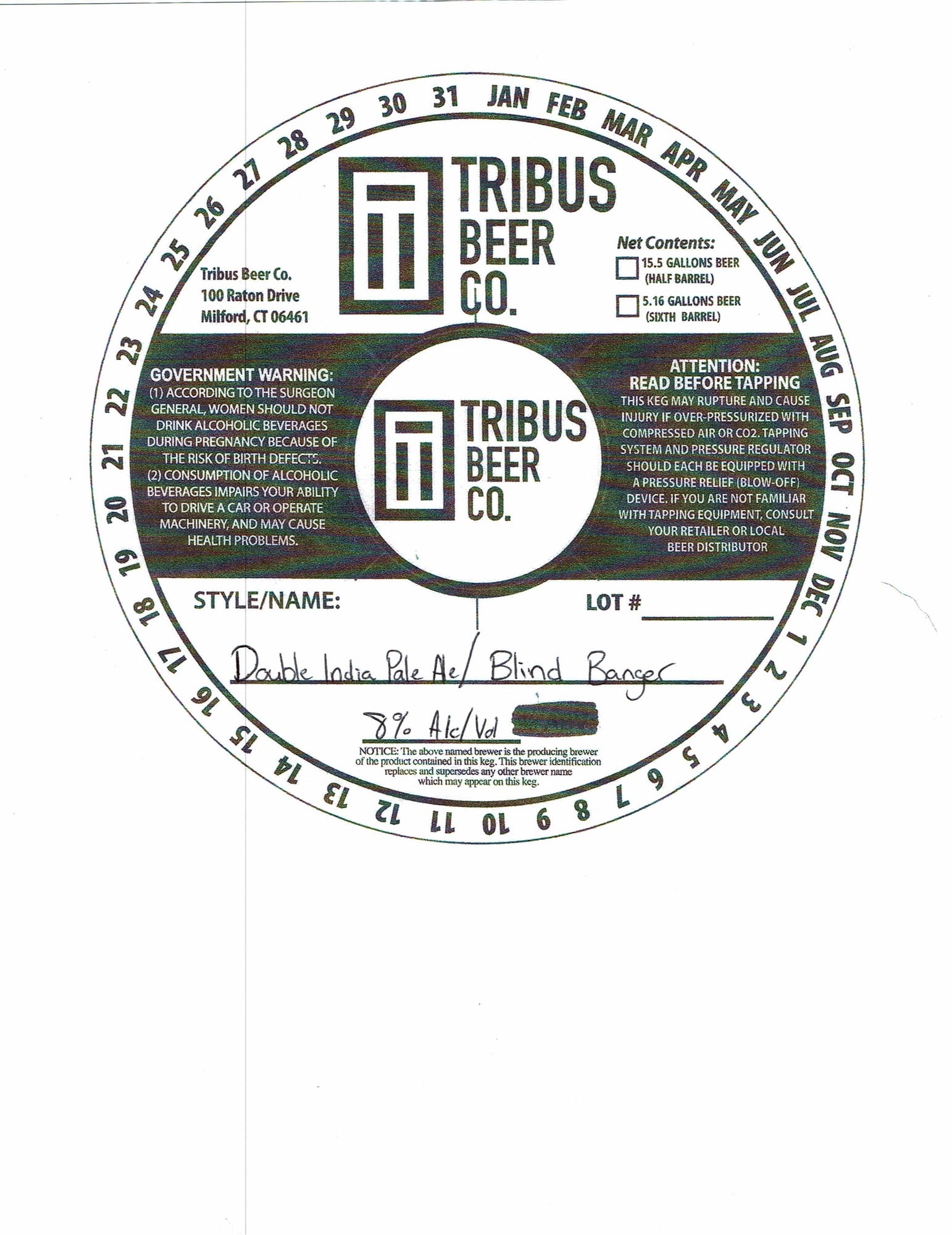 Blind Ranger by Tribus Beer Co. - beer label