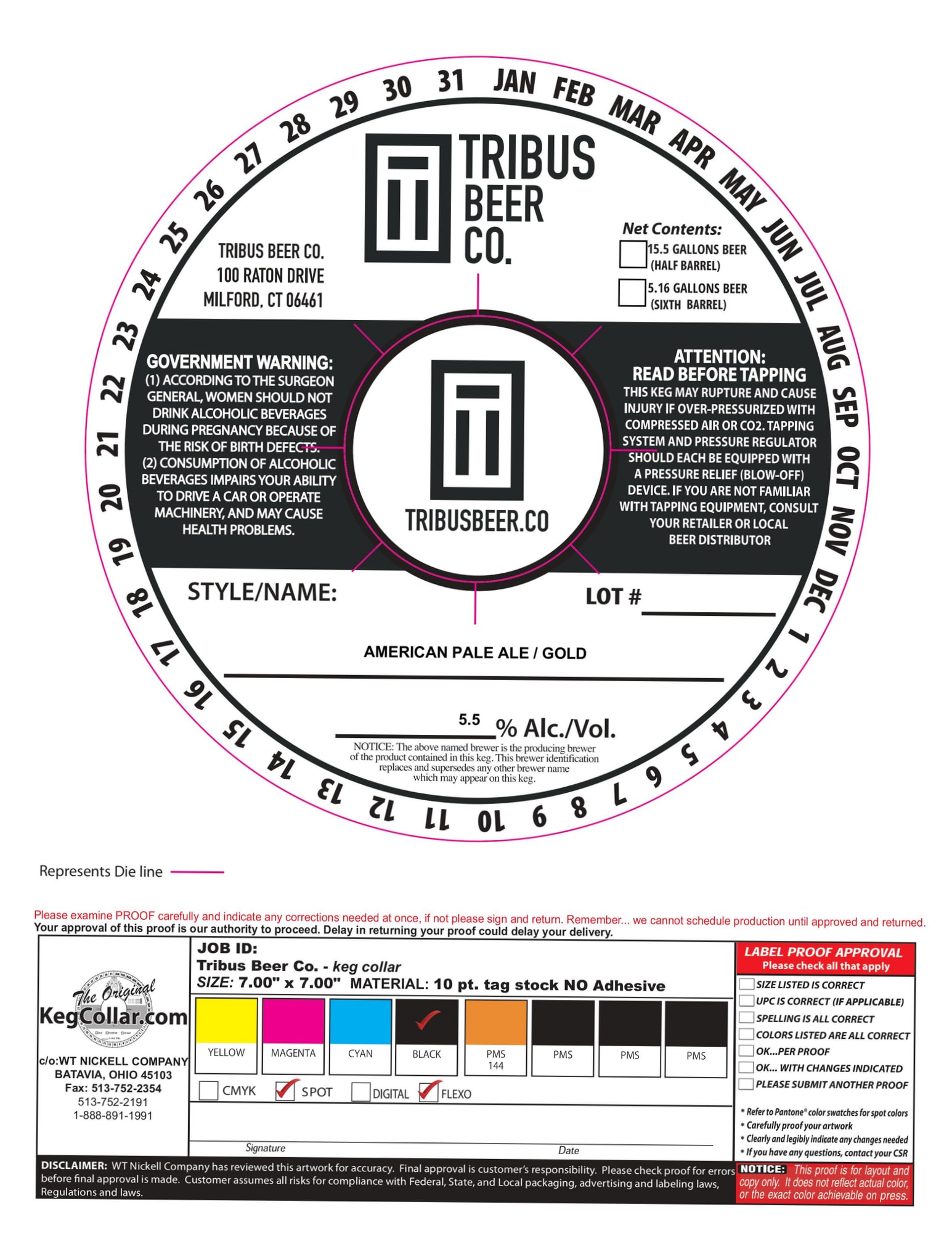 Tribus Beer Co. American Pale Ale/Gold by Tribus Beer Co. - beer label