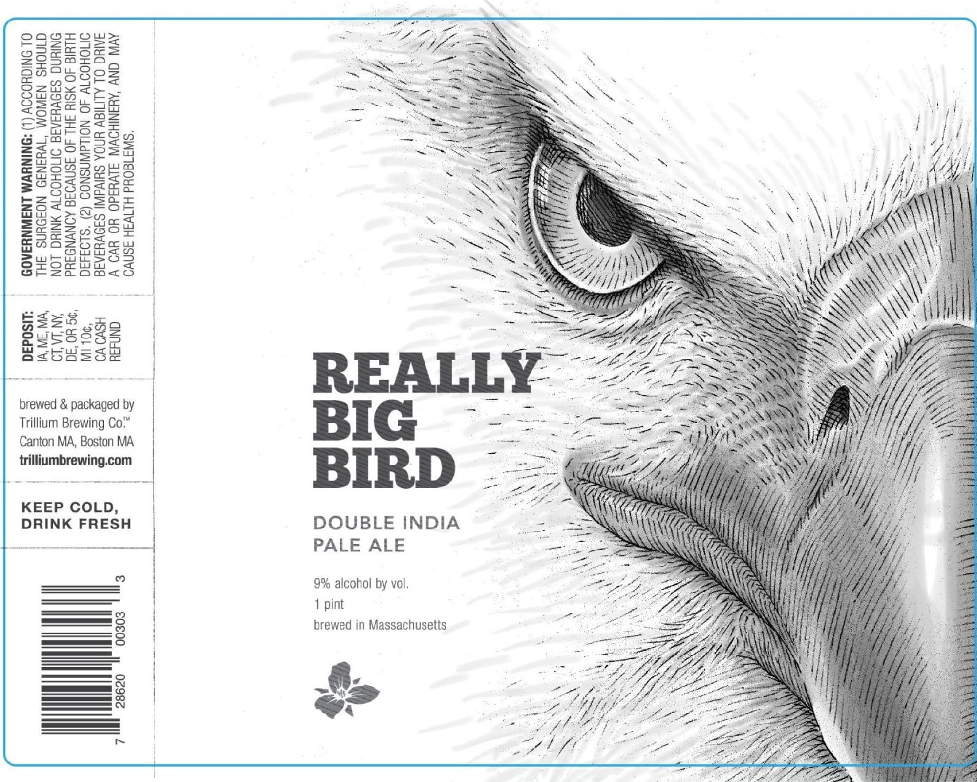 Really Big Bird by Trillium Brewing Co. - beer label