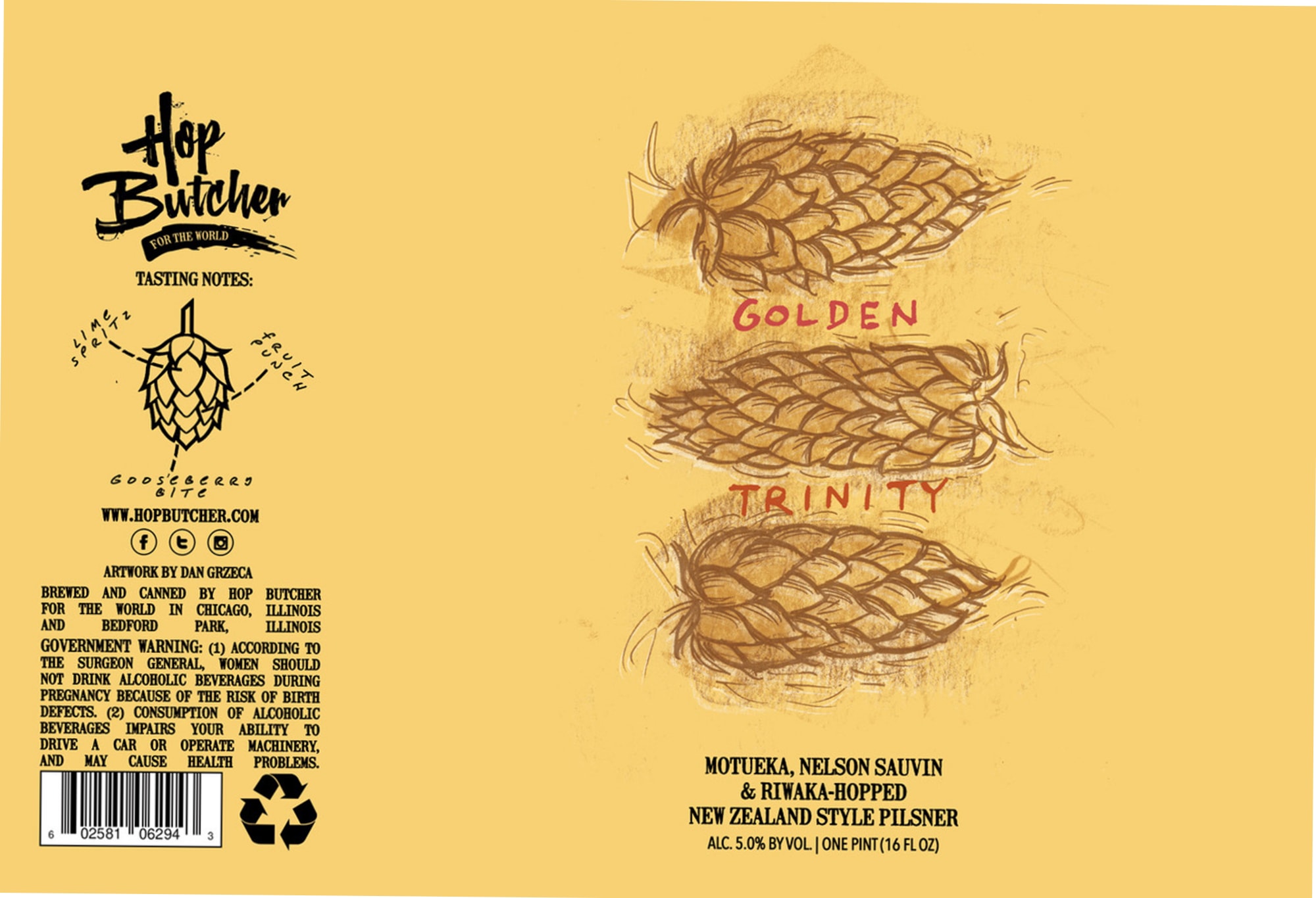Trinity by Hop Butcher For The World - beer label