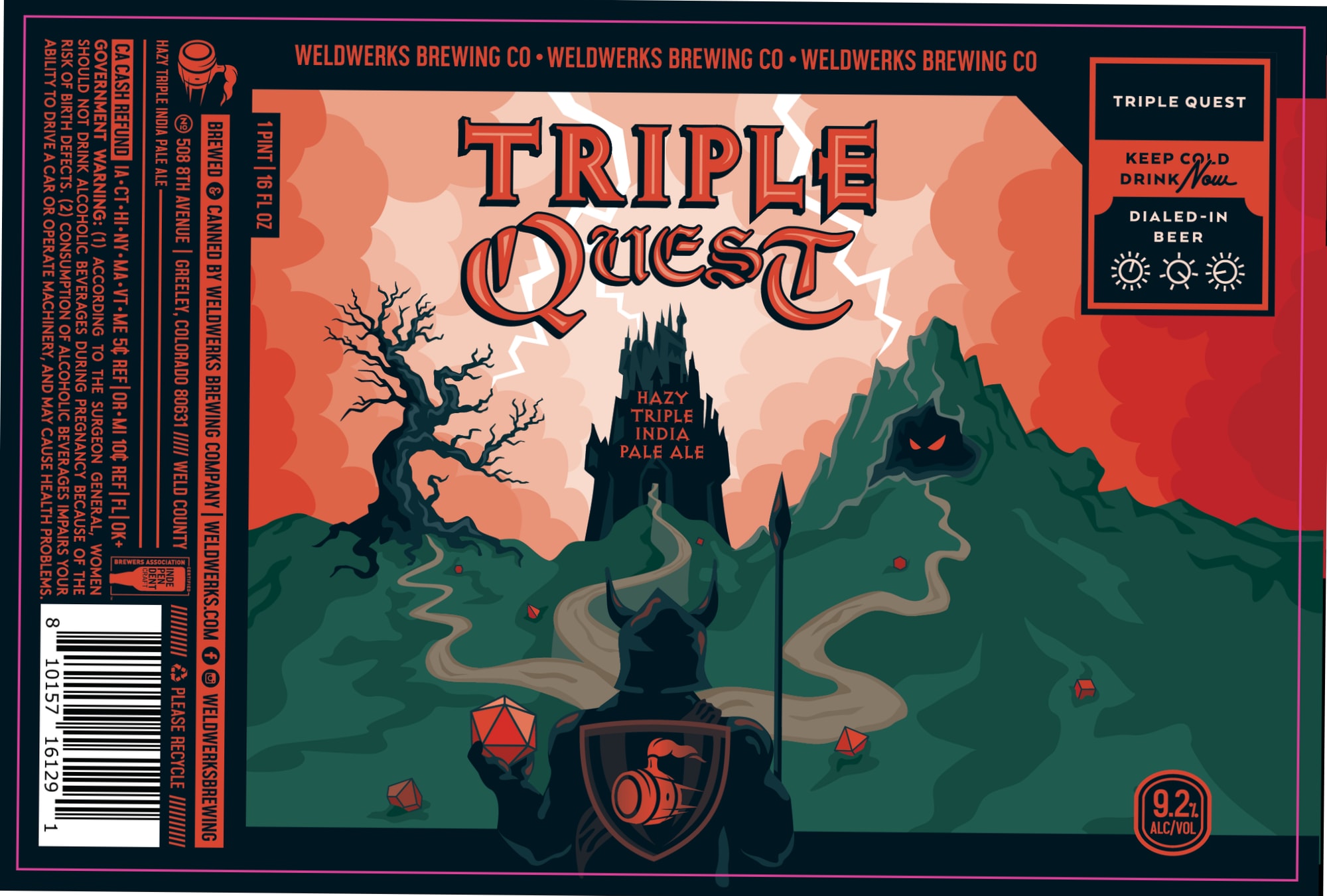 Triple Quest by WeldWerks Brewing Co. - beer label