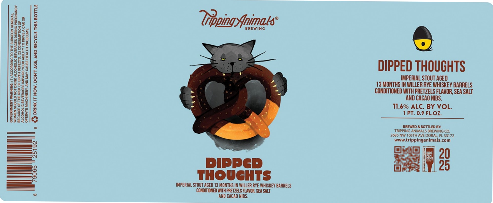 Dipped Thoughts by Tripping Animals Brewing - beer label