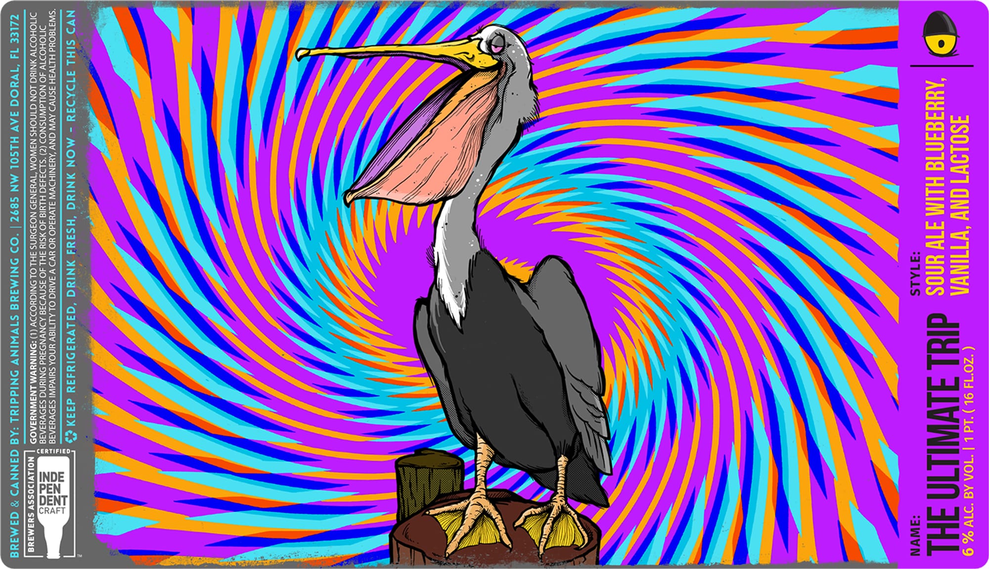 The Ultimate Trip by Tripping Animals Brewing - beer label