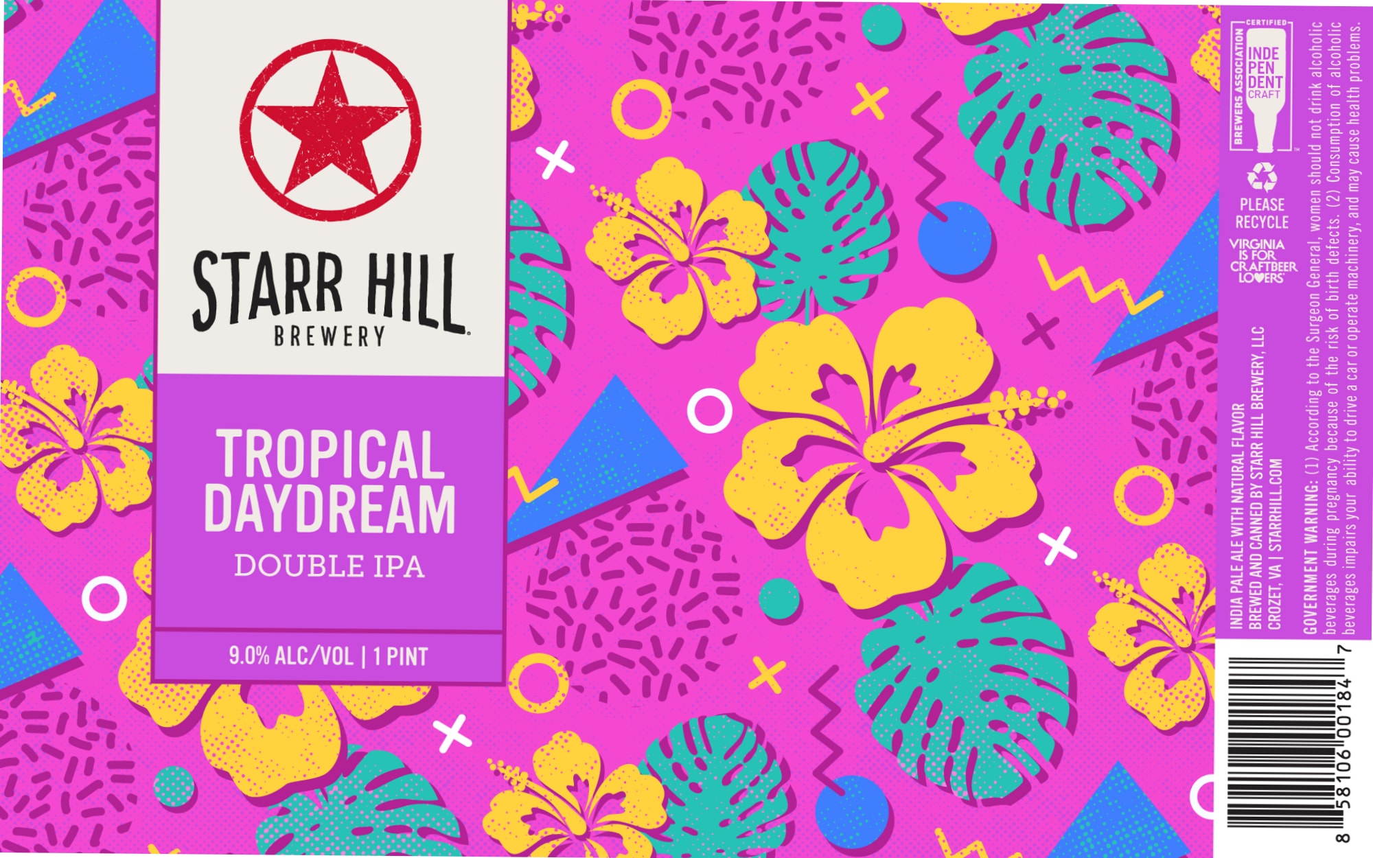 Tropical Daydream by Starr Hill Brewery - beer label
