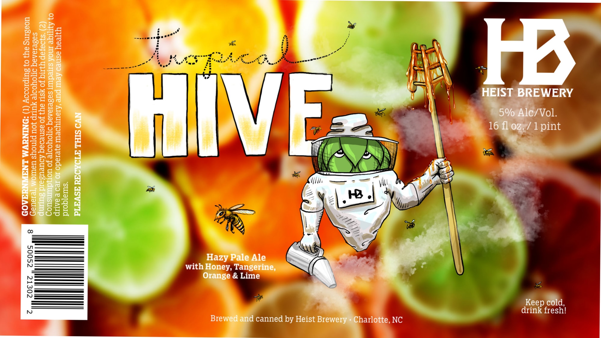 Tropical Hive by Heist Brewery - beer label