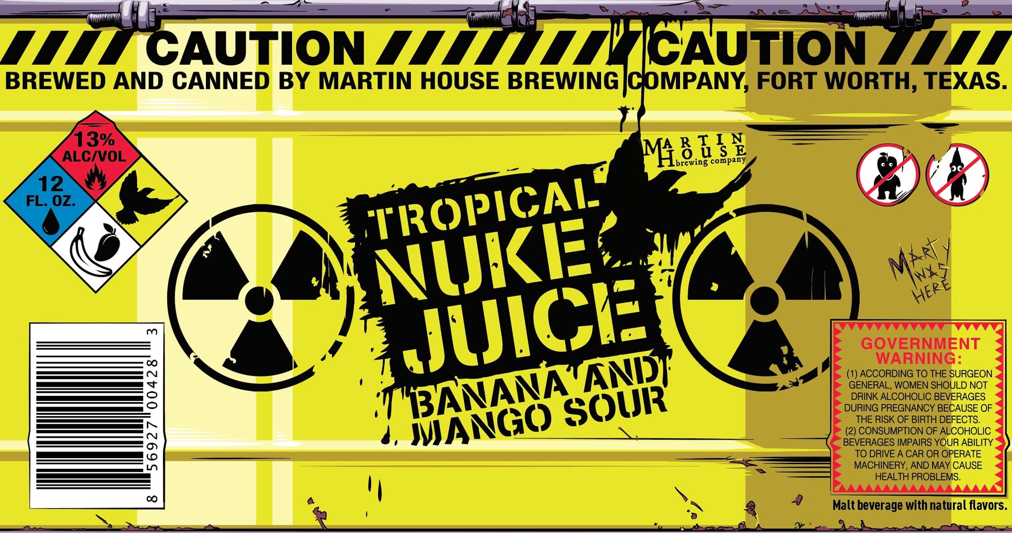Tropical Nuke Juice by Martin House Brewing Company - beer label
