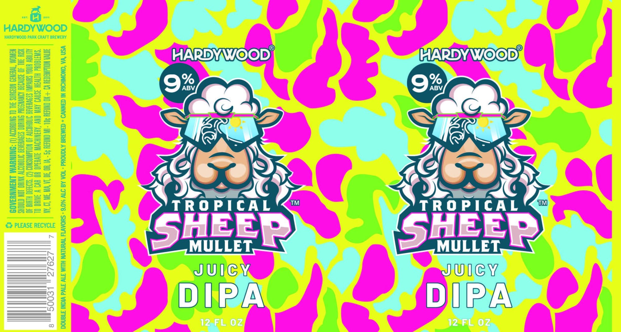 Tropical Sheep Mullet by Hardywood Park Craft Brewery - beer label