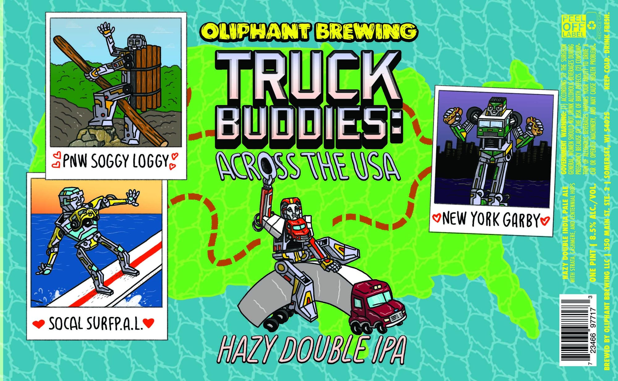 Truck Buddies by Oliphant Brewing - beer label