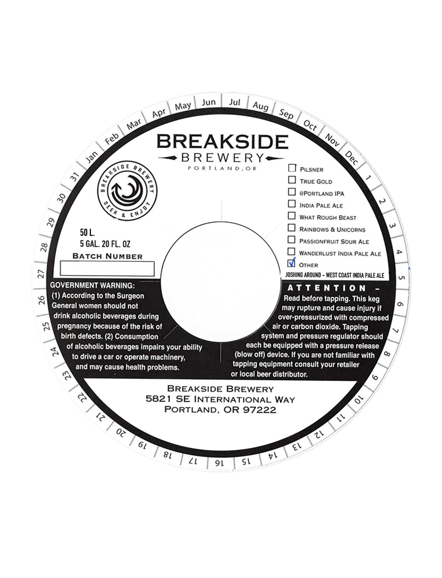 True Gold by Breaksde Brewery - beer label