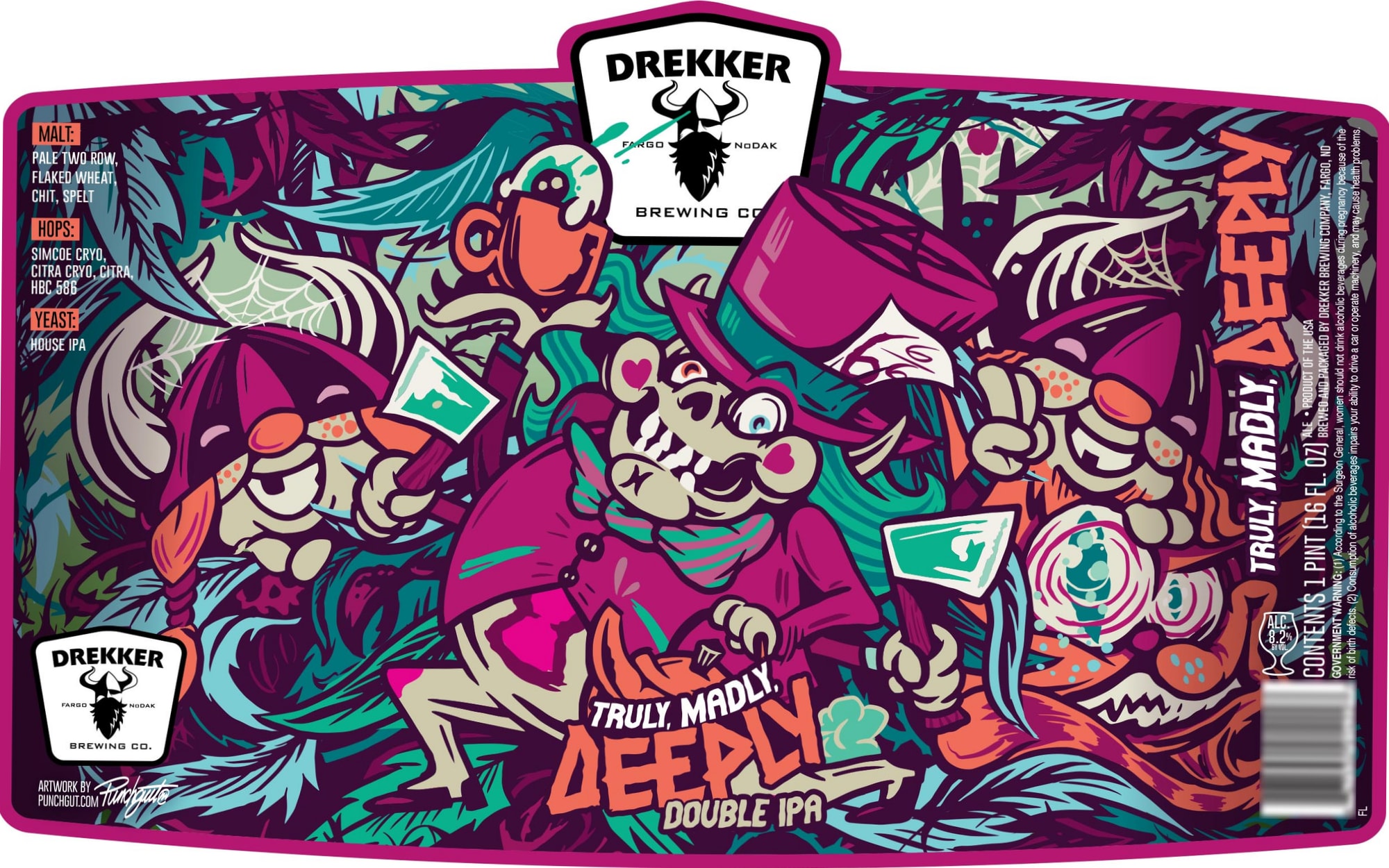 Truly, Madly, Deeply by Drekkker Brewing Co. - beer label