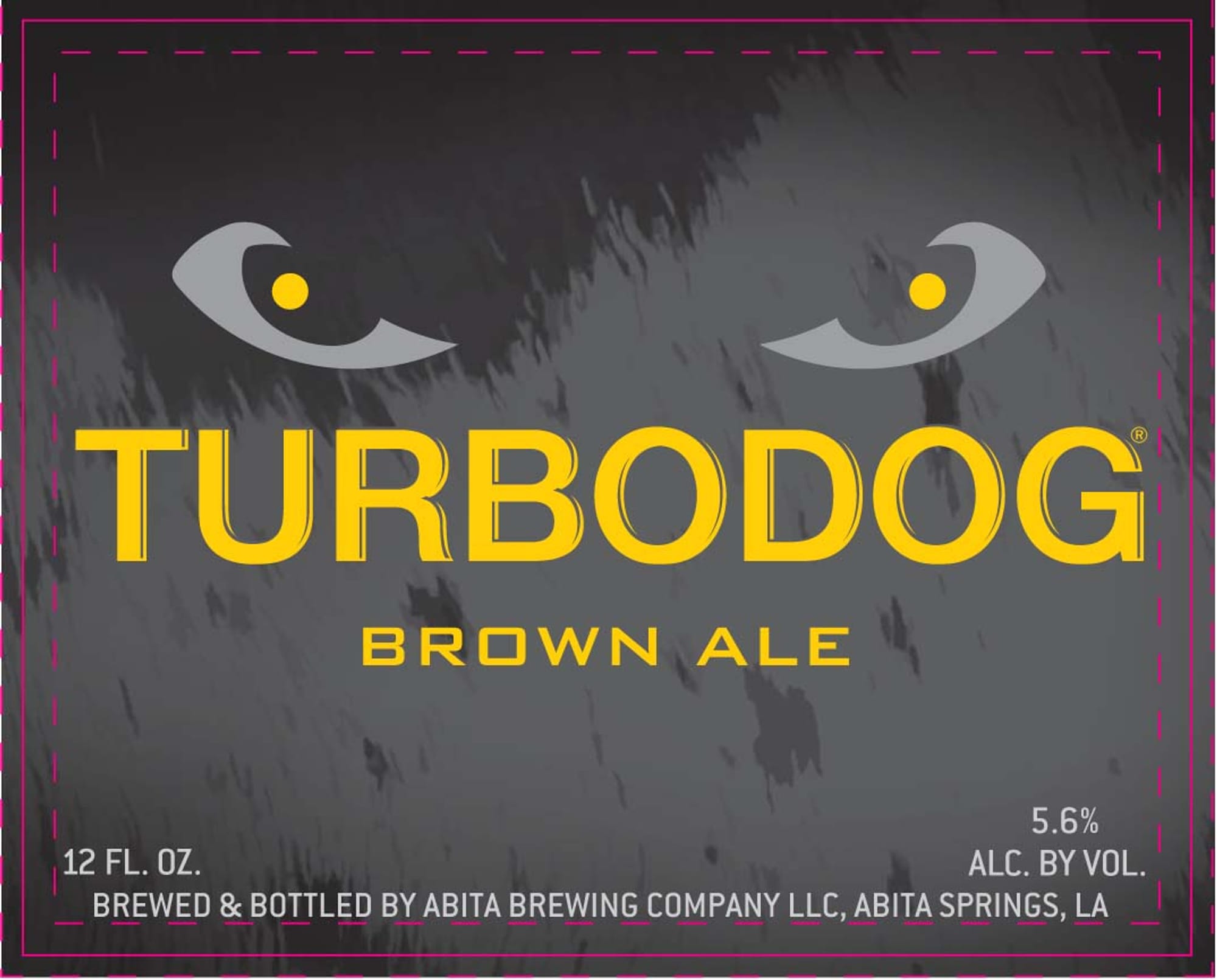 Turbodog Brown Ale by Abita Brewing Company - beer label