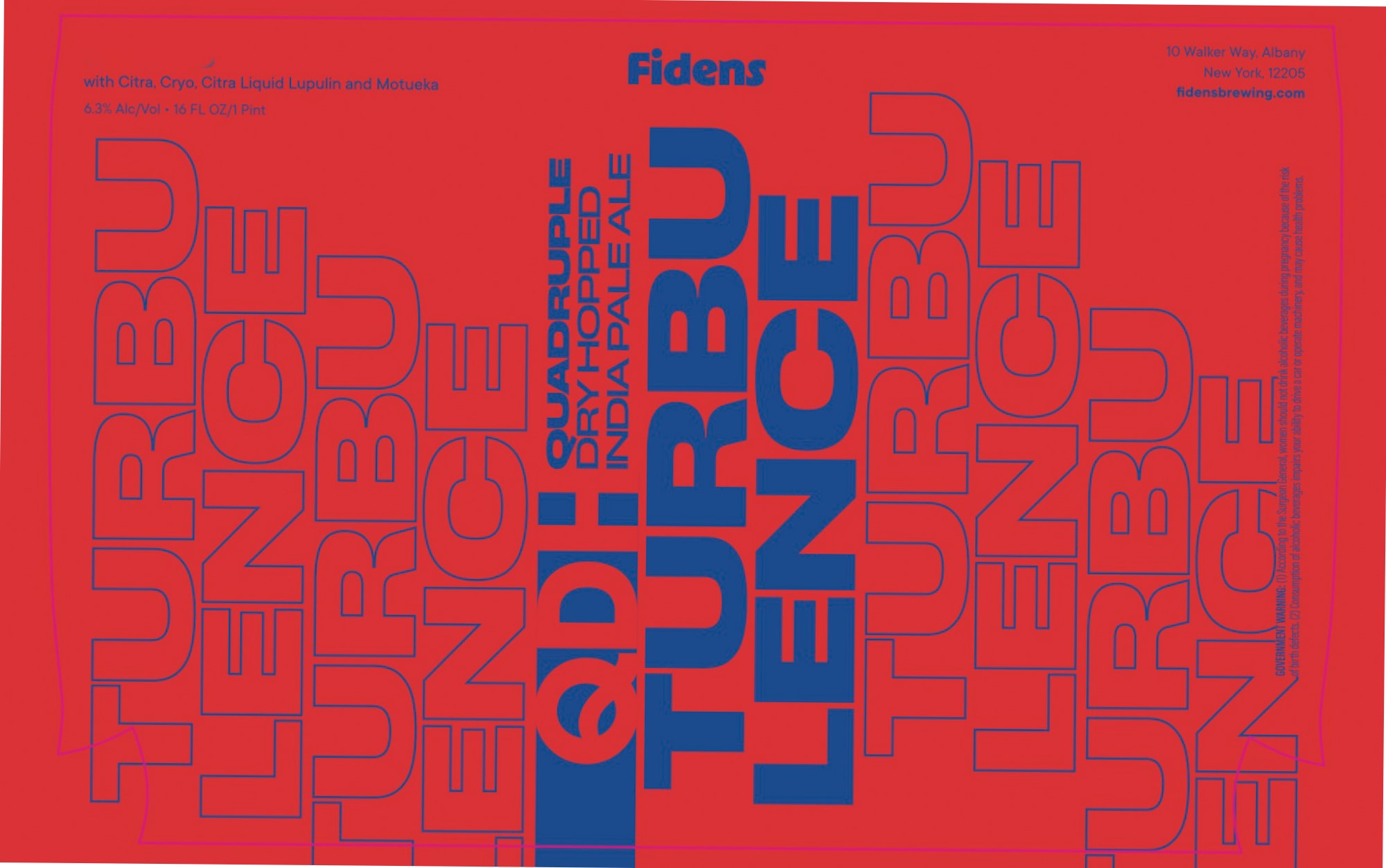 Turbulence by Fidens Brewing - beer label
