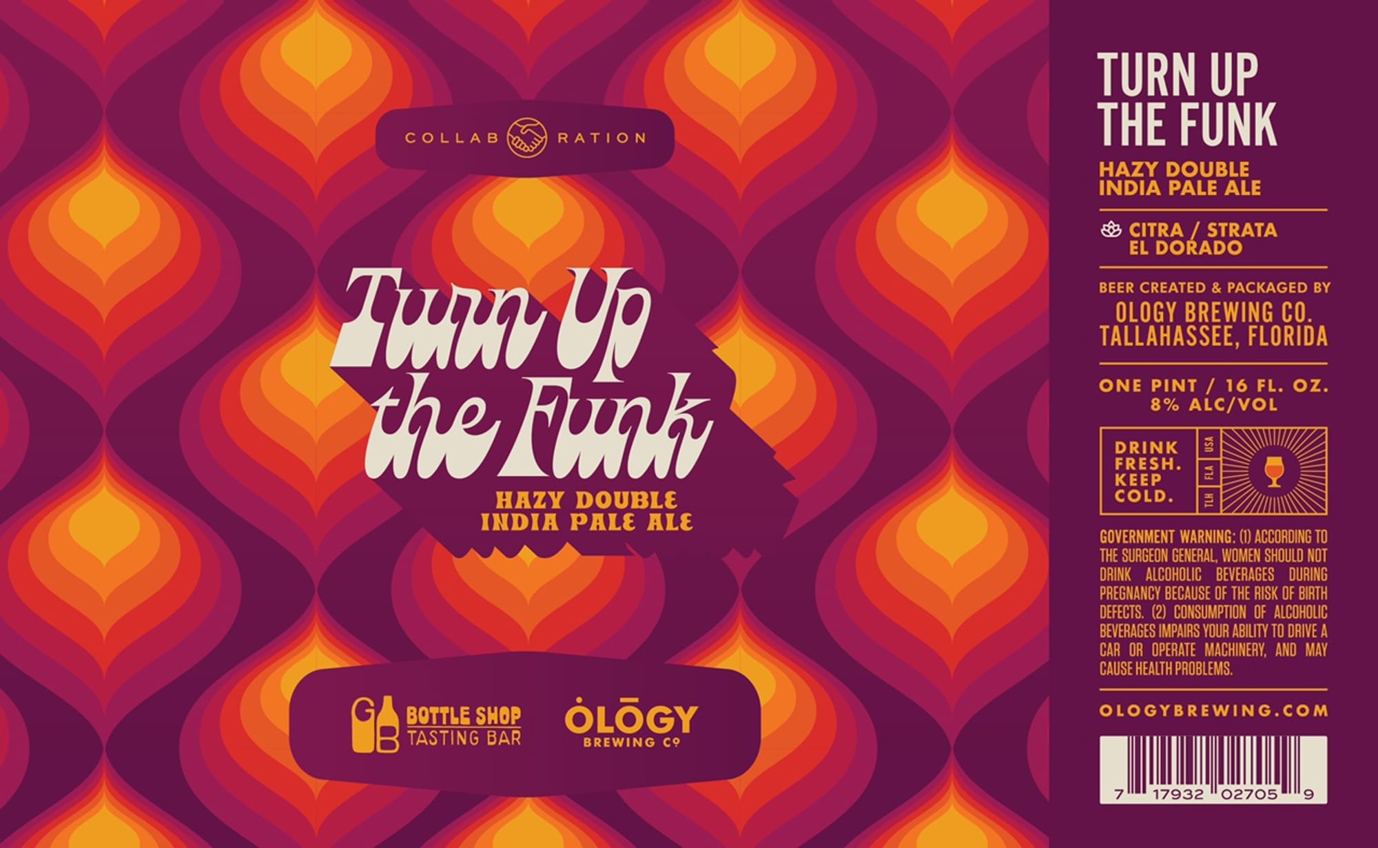 Turn Up the Funk by Ology Brewing Co. - beer label