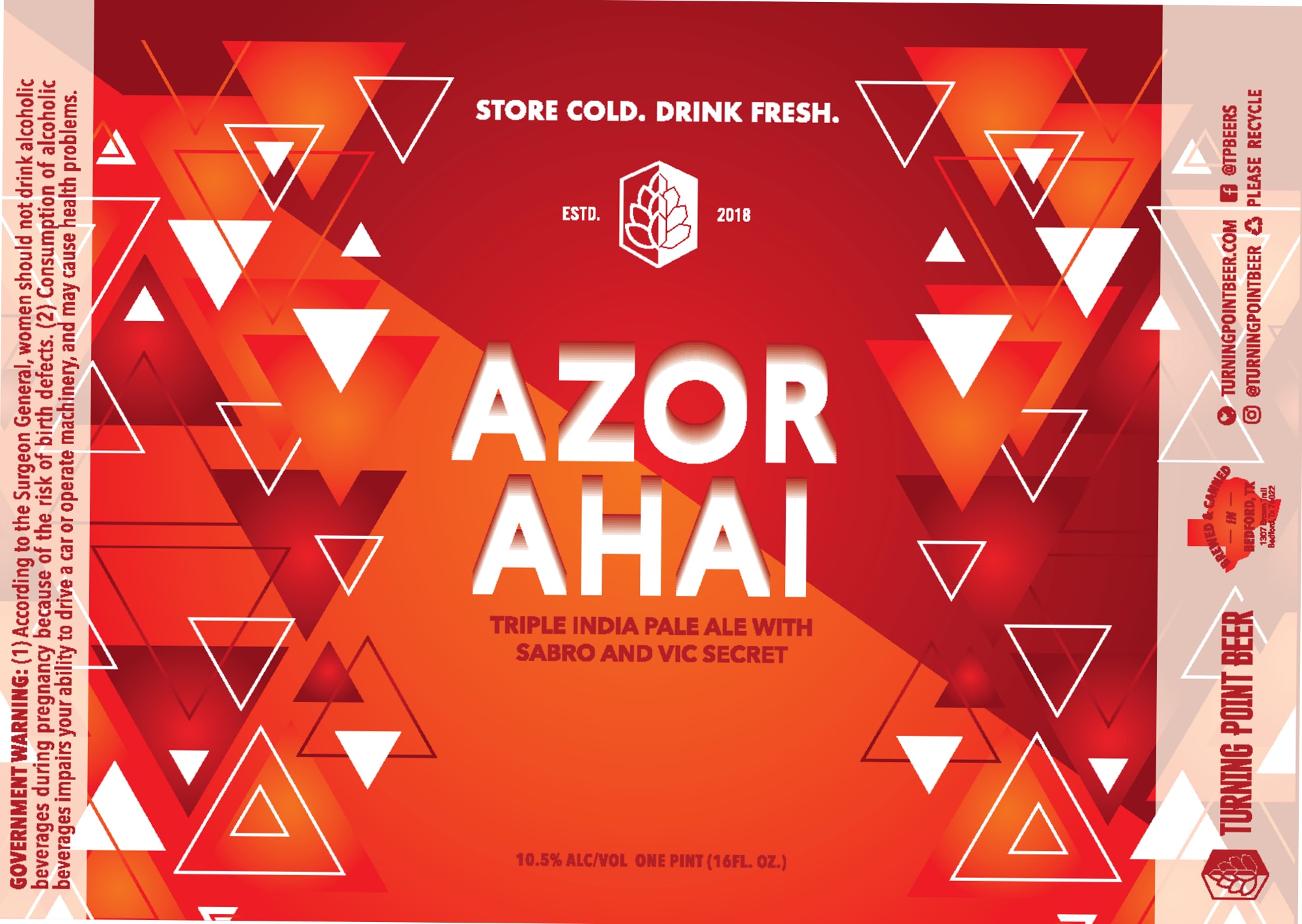 Azor Ahai by Turning Point Beer - beer label