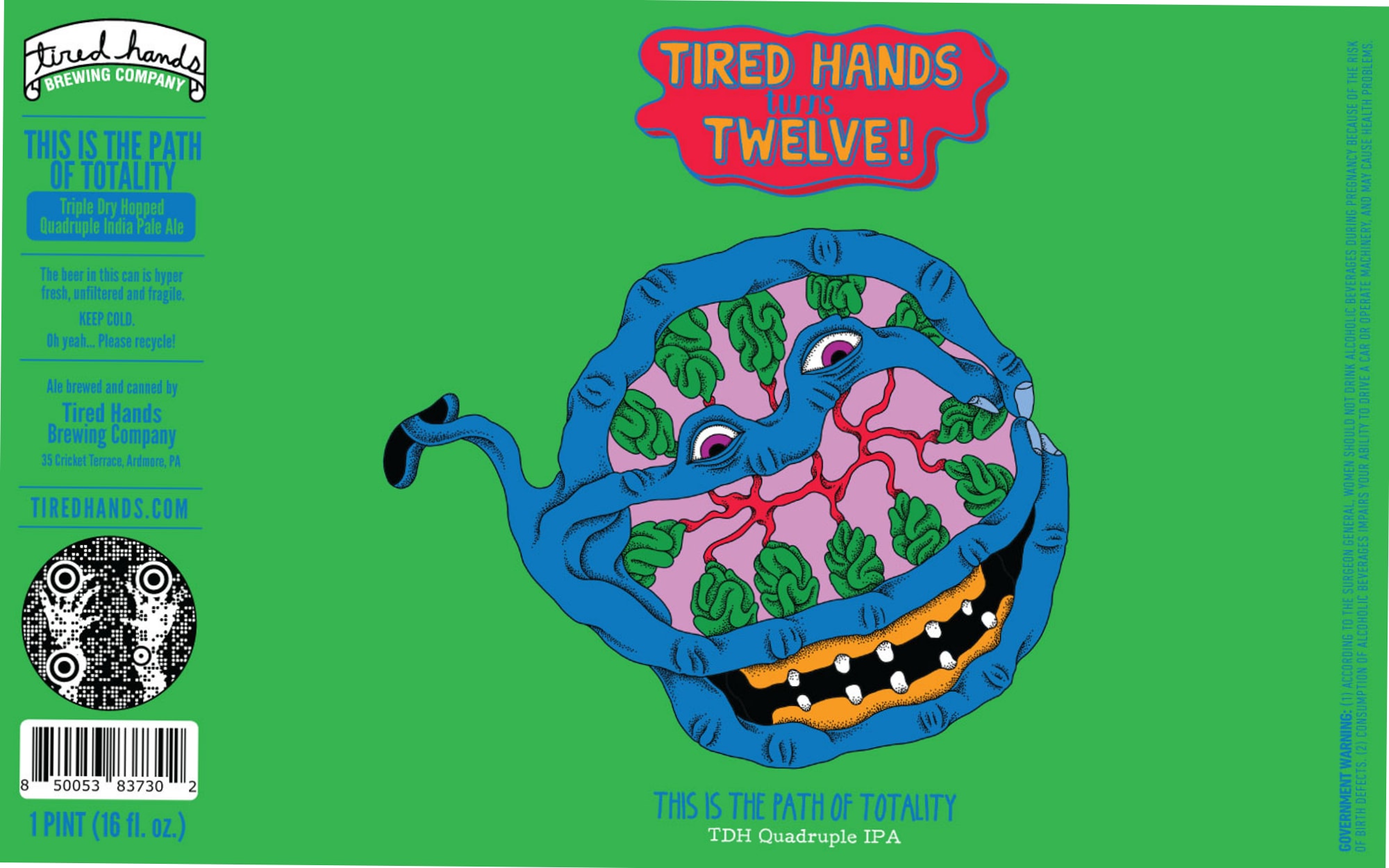 Twelve! by Tired Hands Brewing Company - beer label