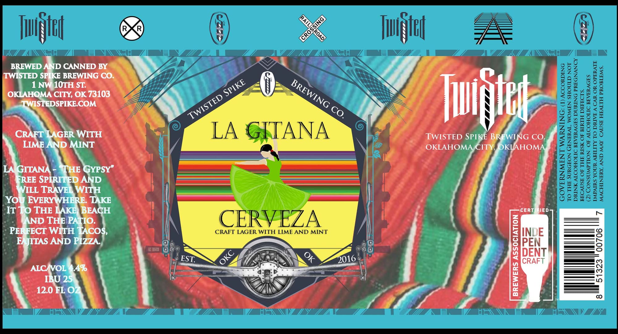 La Gitana by Twisted Spike Brewing Co. - beer label