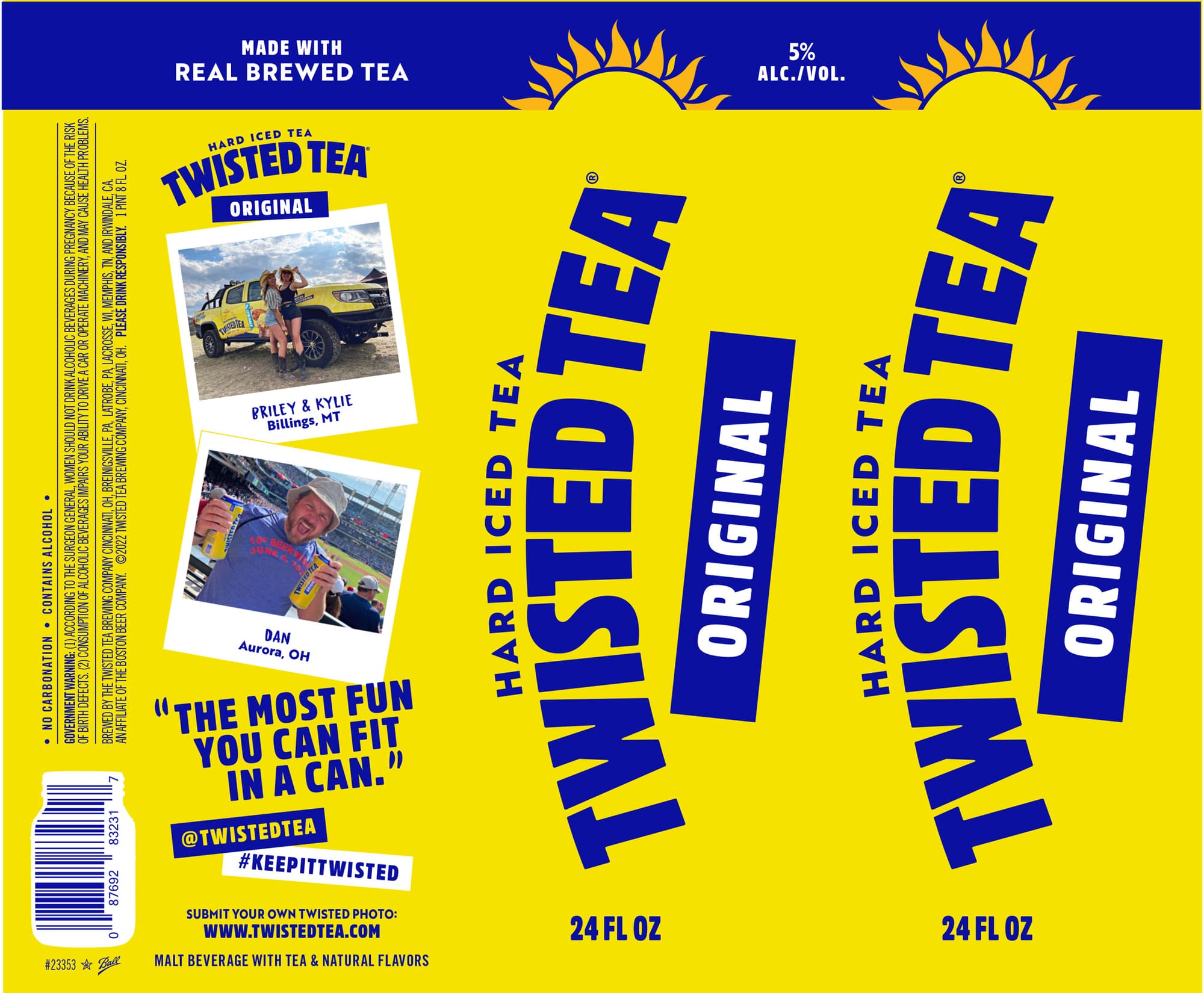 Twisted Tea Original by Boston Beer Company - beer label