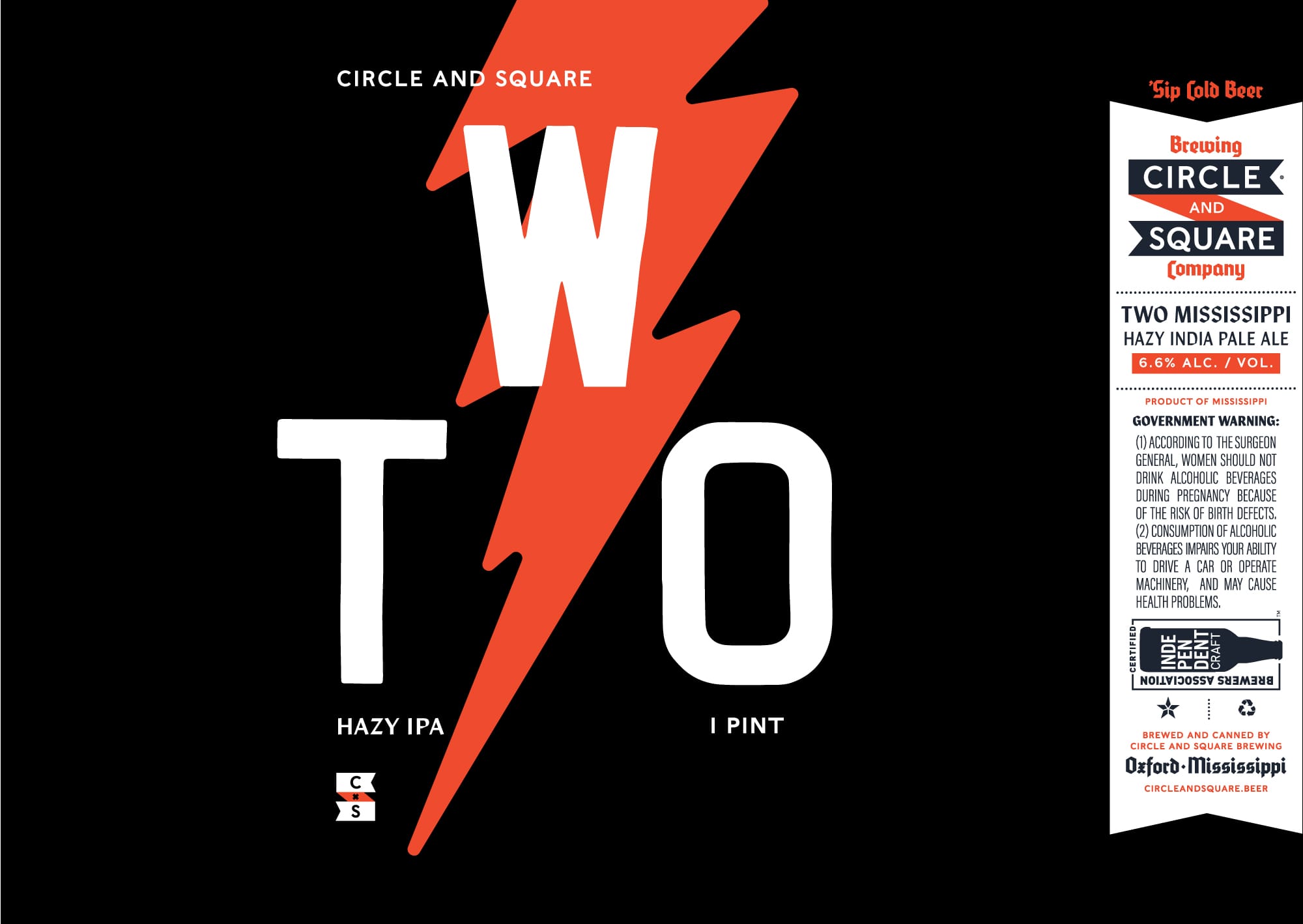 Two Mississippi by Circle and Square Brewing Company - beer label