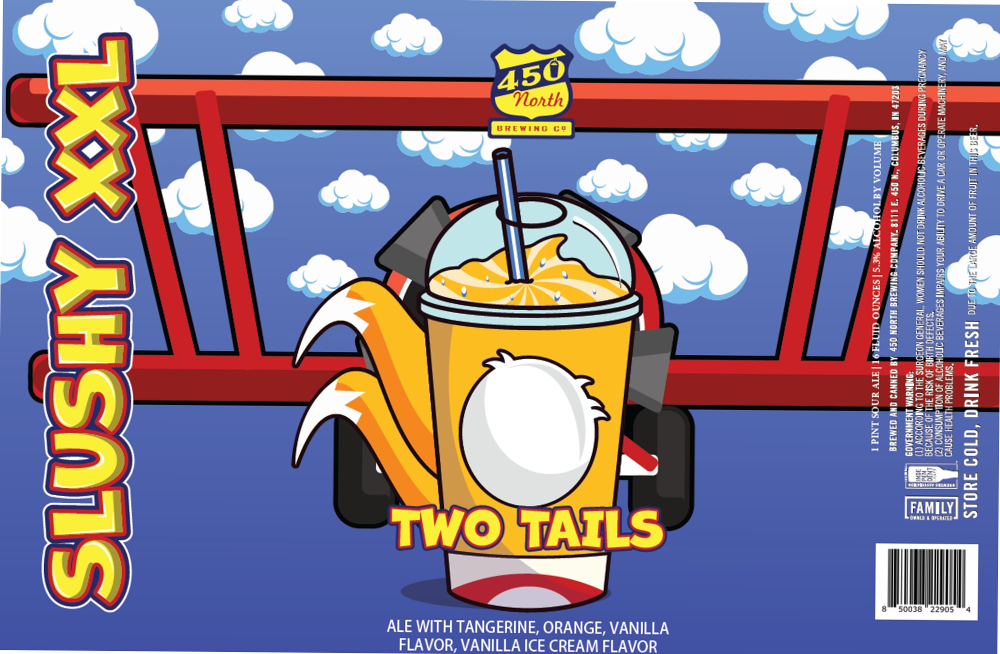 Two Tails by 450 North Brewing Co. - beer label
