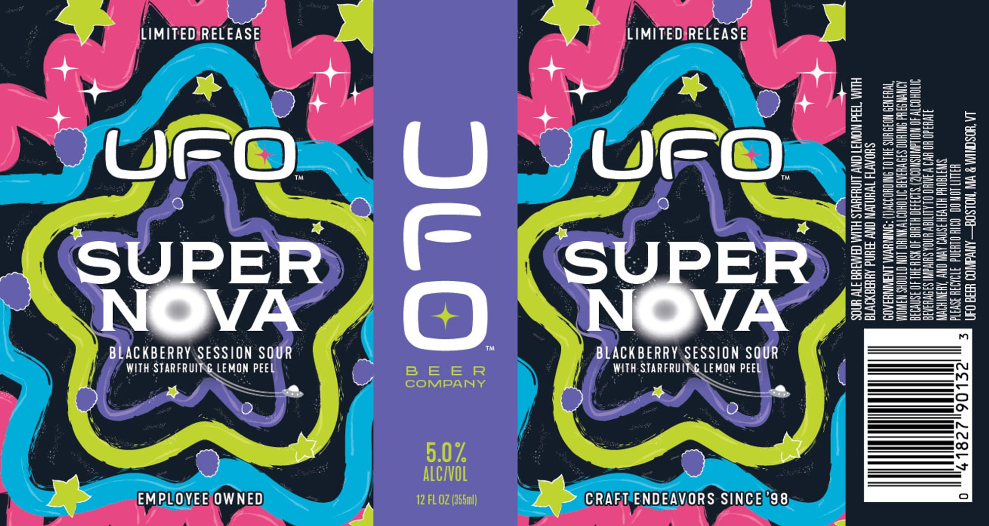 UFO Supernova by Harpoon Brewery - beer label