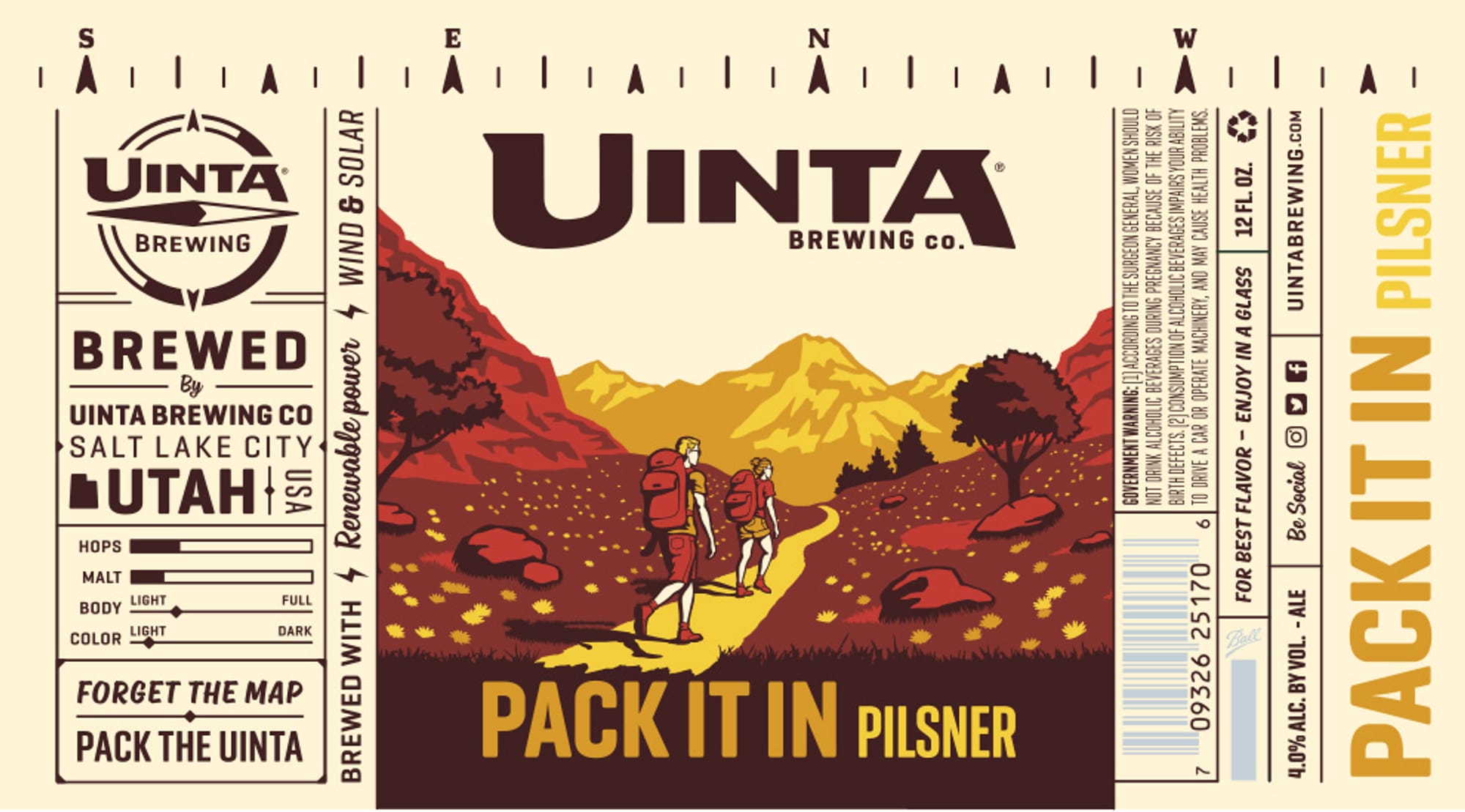Pack It In Pilsner by Uinta Brewing - beer label