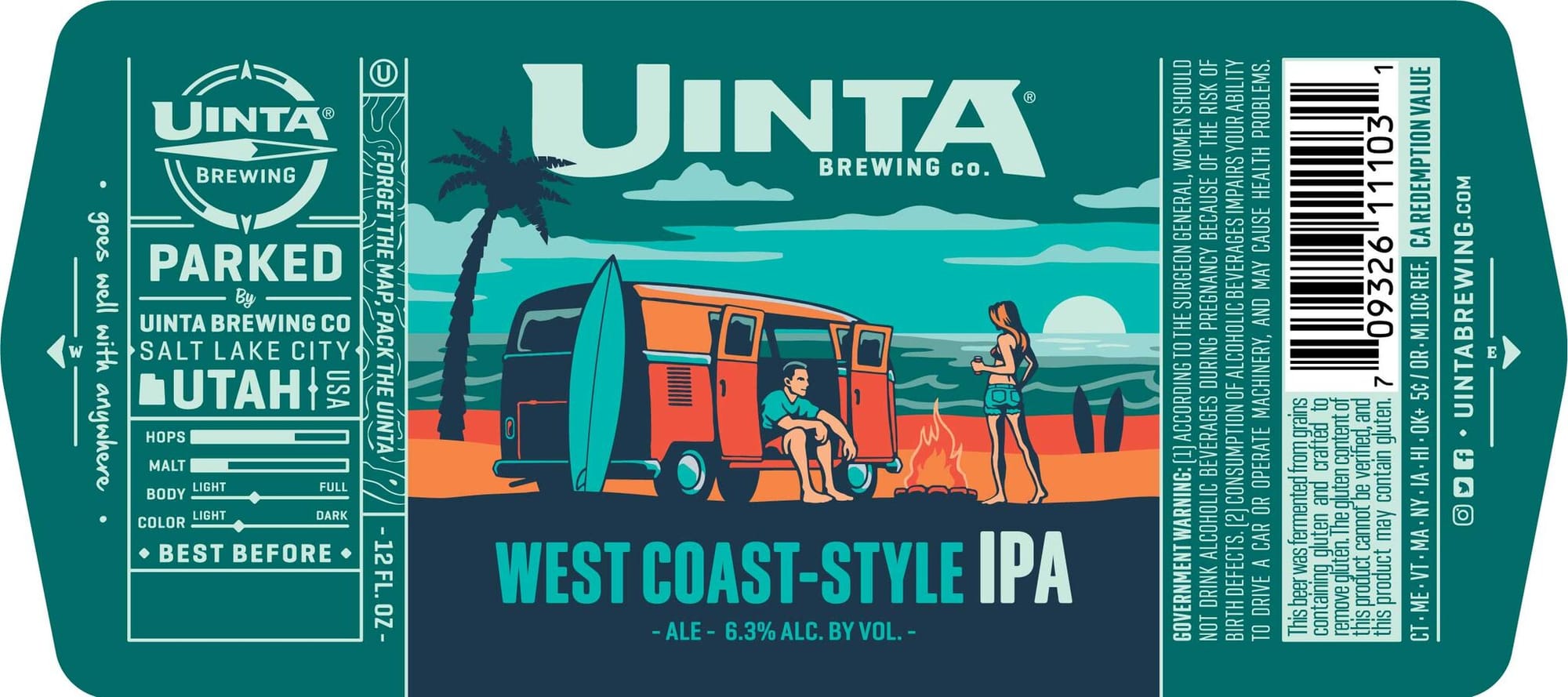 Parked by Uinta Brewing - beer label