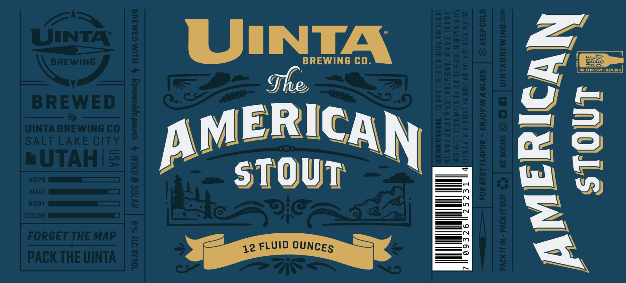 The American Stout by Uinta Brewing Co. - beer label