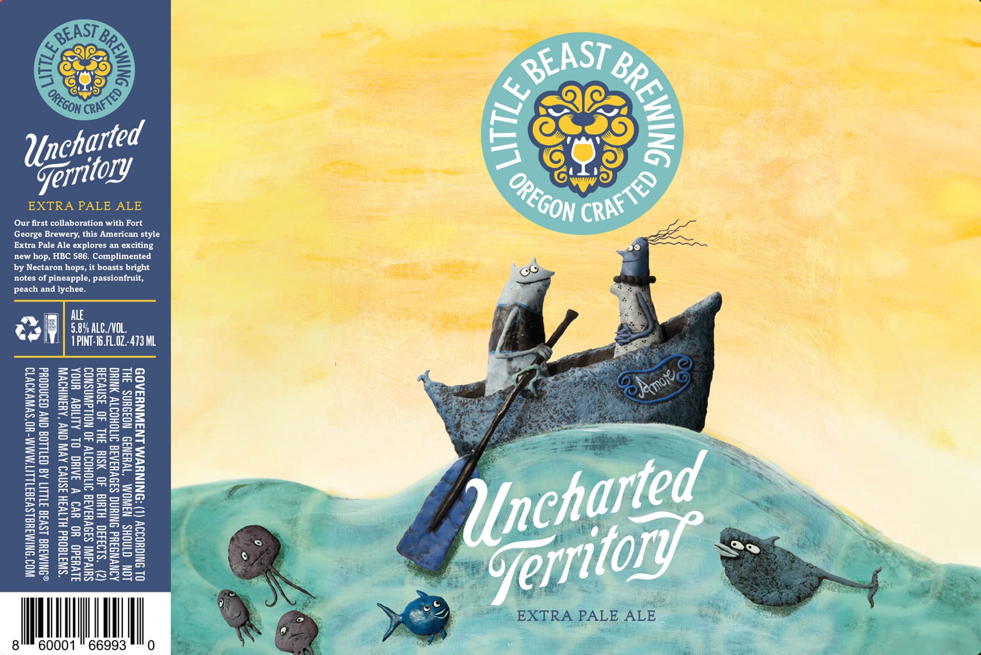 Uncharted Territory by Little Beast Brewing - beer label