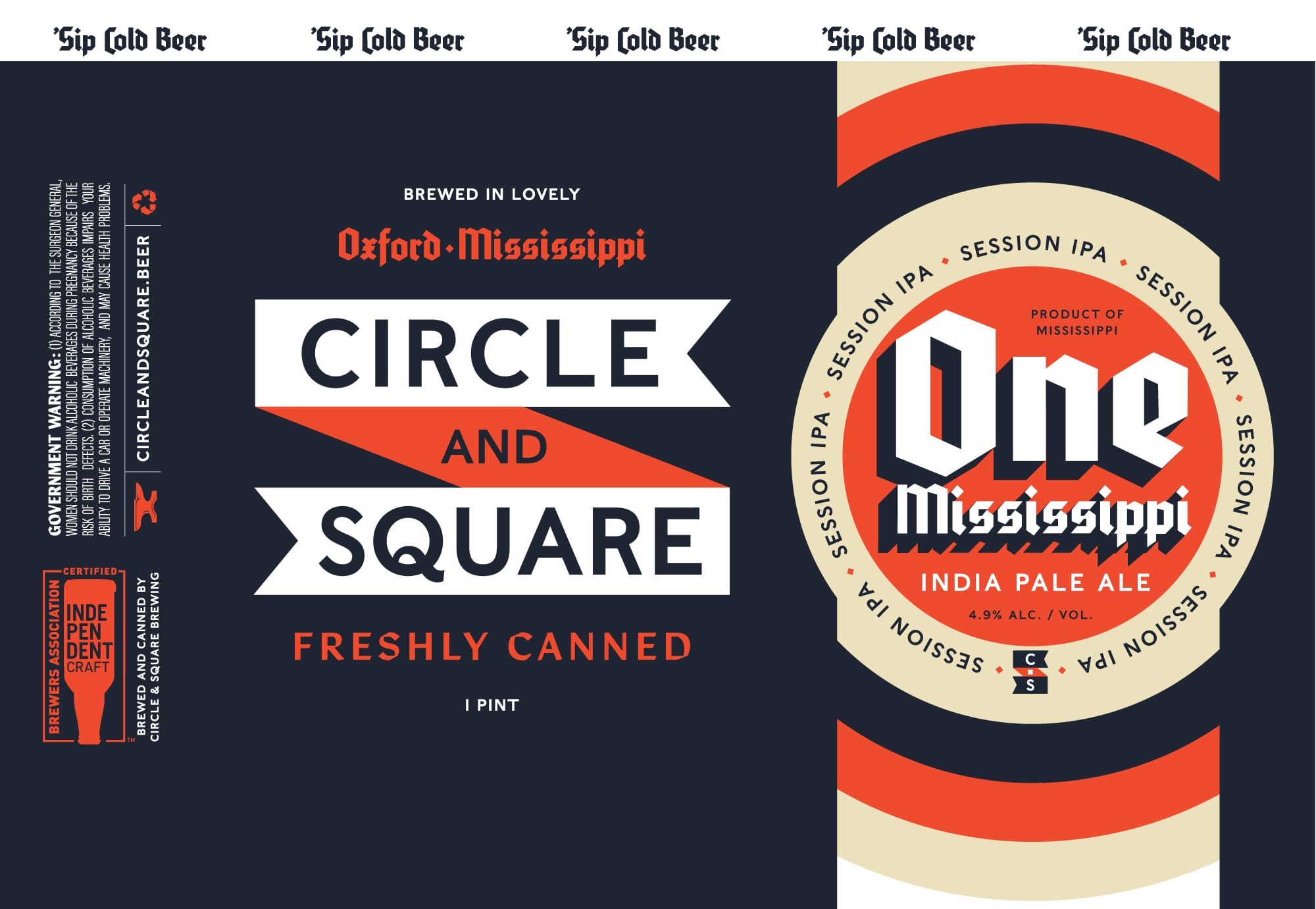 Une by Circle and Square Brewing - beer label