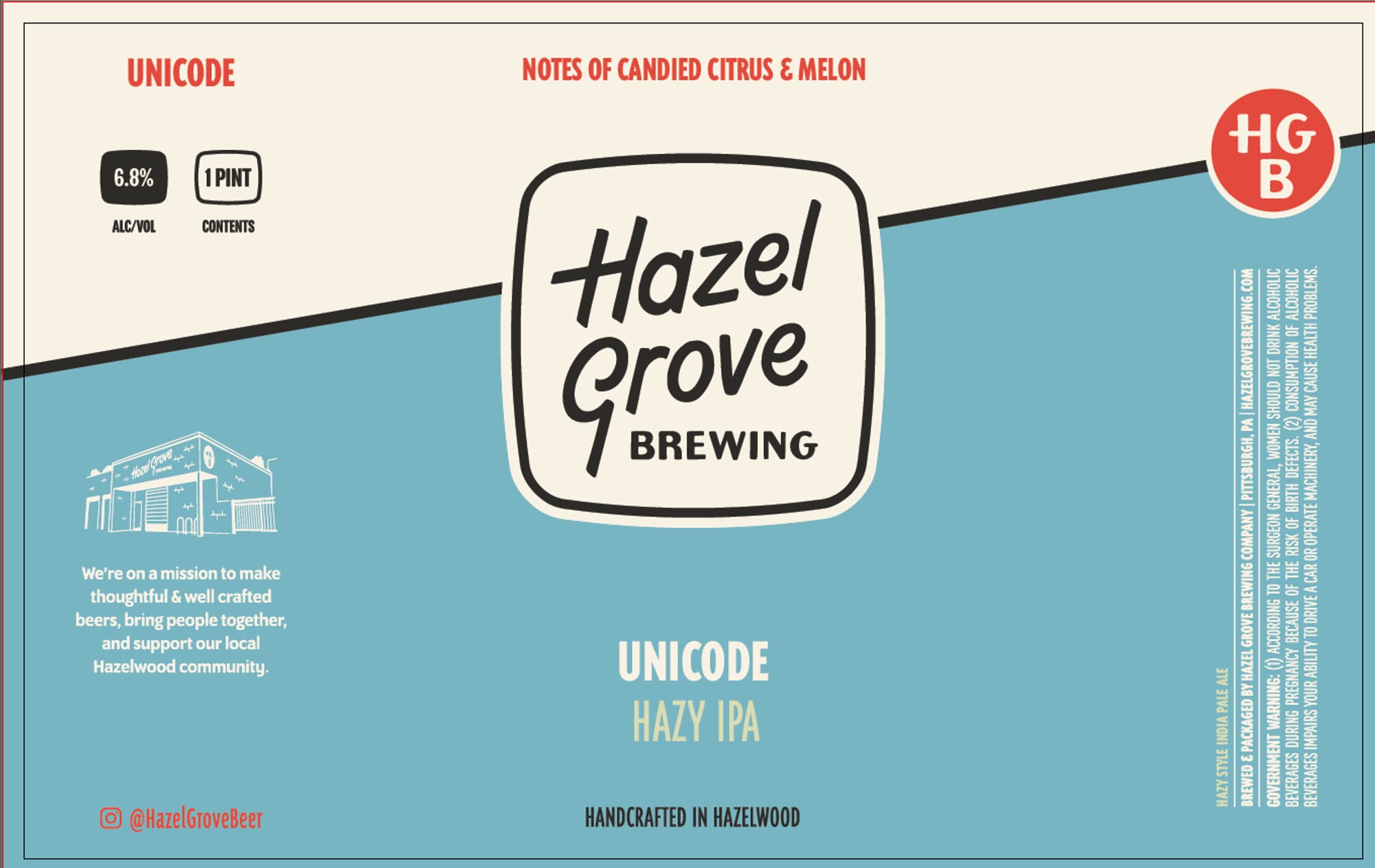Unicode by Hazel Grove Brewing - beer label