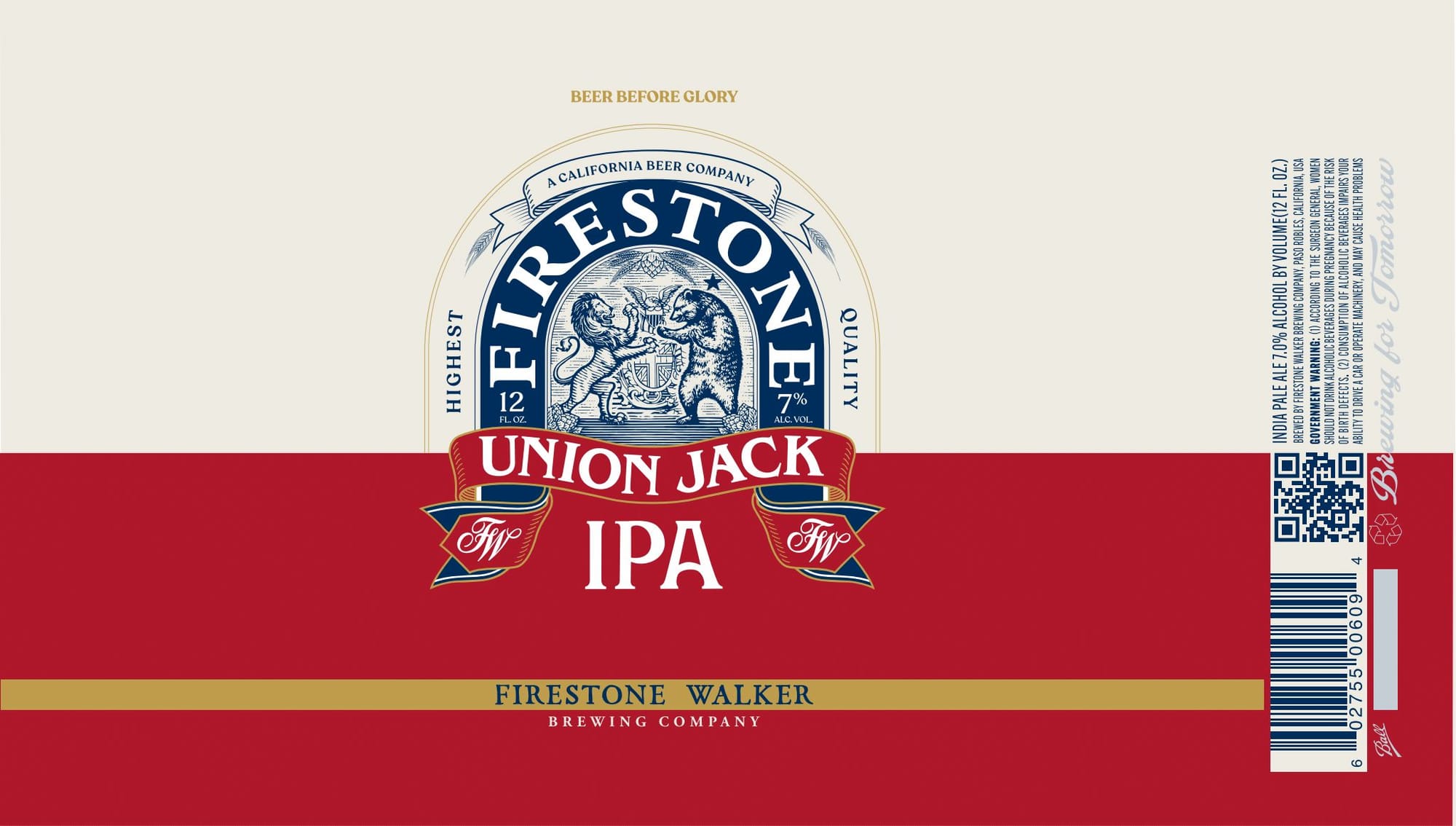 Union Jack IPA by Firestone Walker Brewing Company - beer label