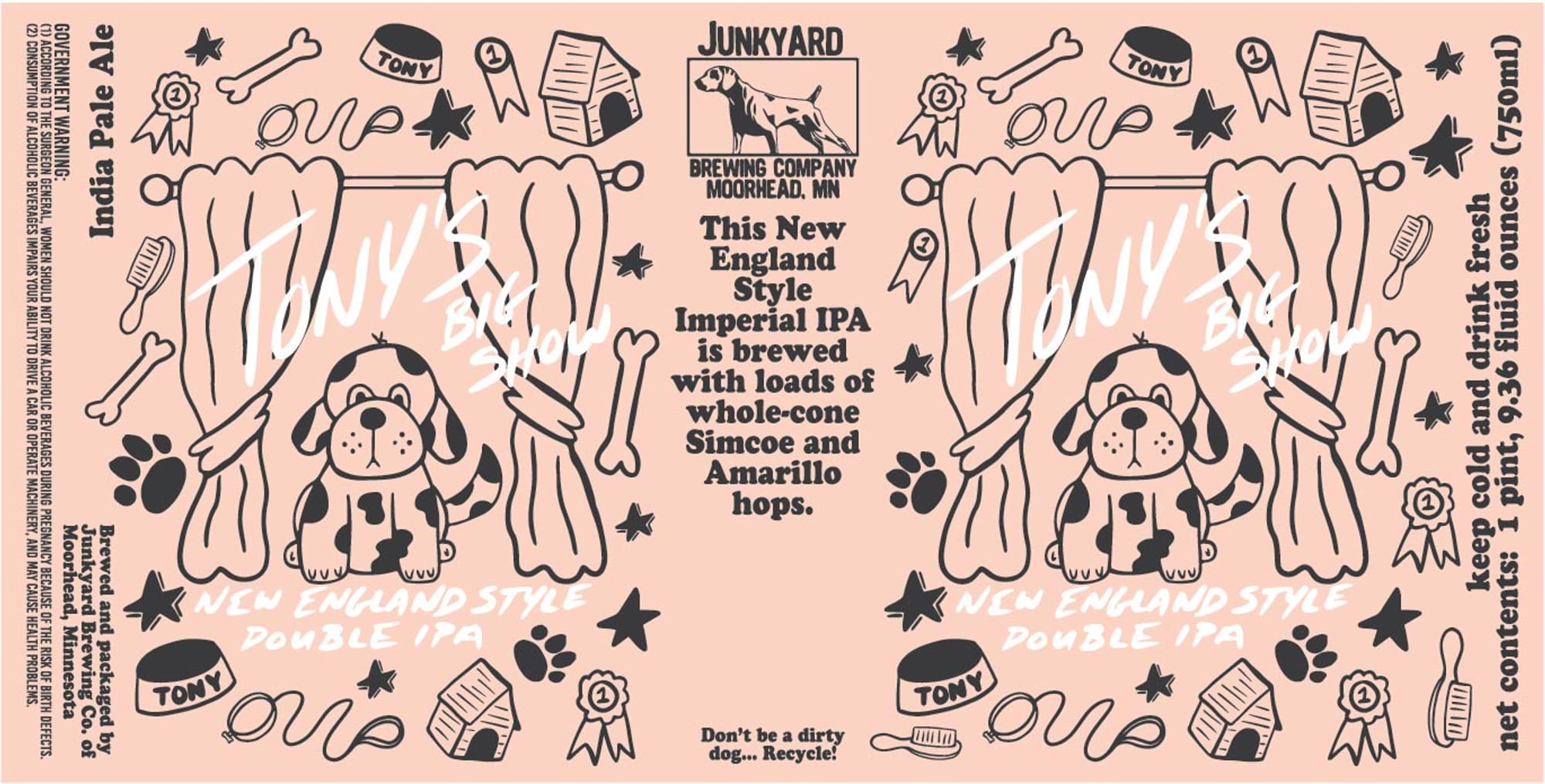 Tony by Junkyard Brewing Company - beer label