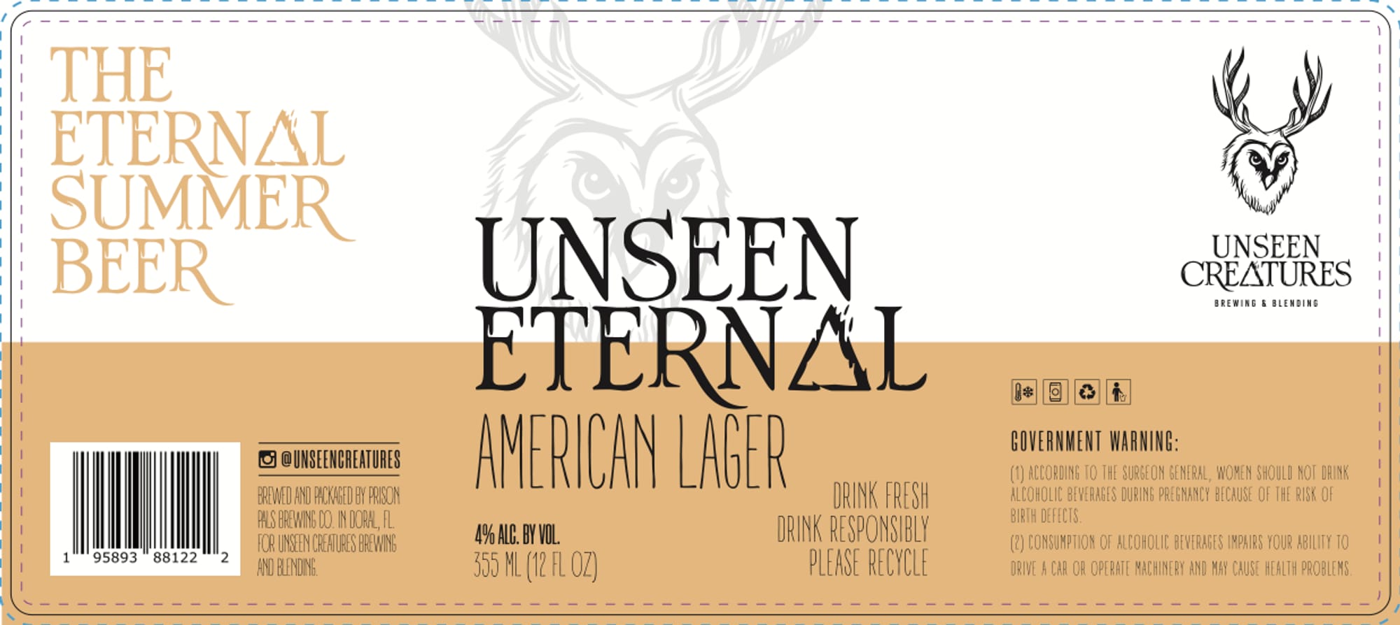 Unseen Eternal by Unseen Creatures Brewing & Blending - beer label