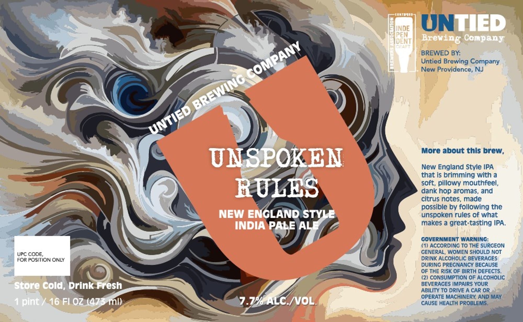 Unspoken Rules by Untied Brewing Company - beer label