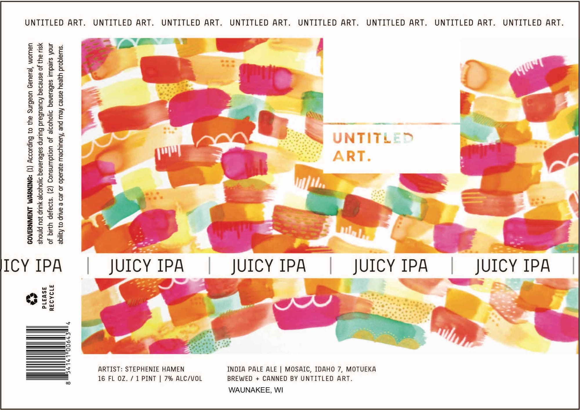 Juicy IPA by Untitiled Art - beer label