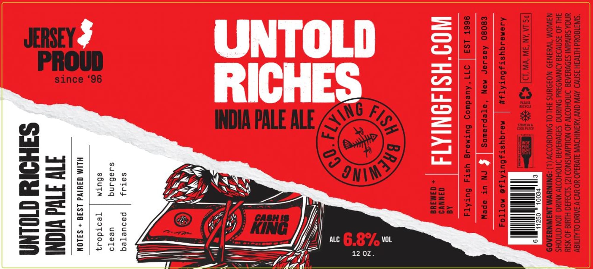 Untold Riches by Flying Fish Brewing Company - beer label