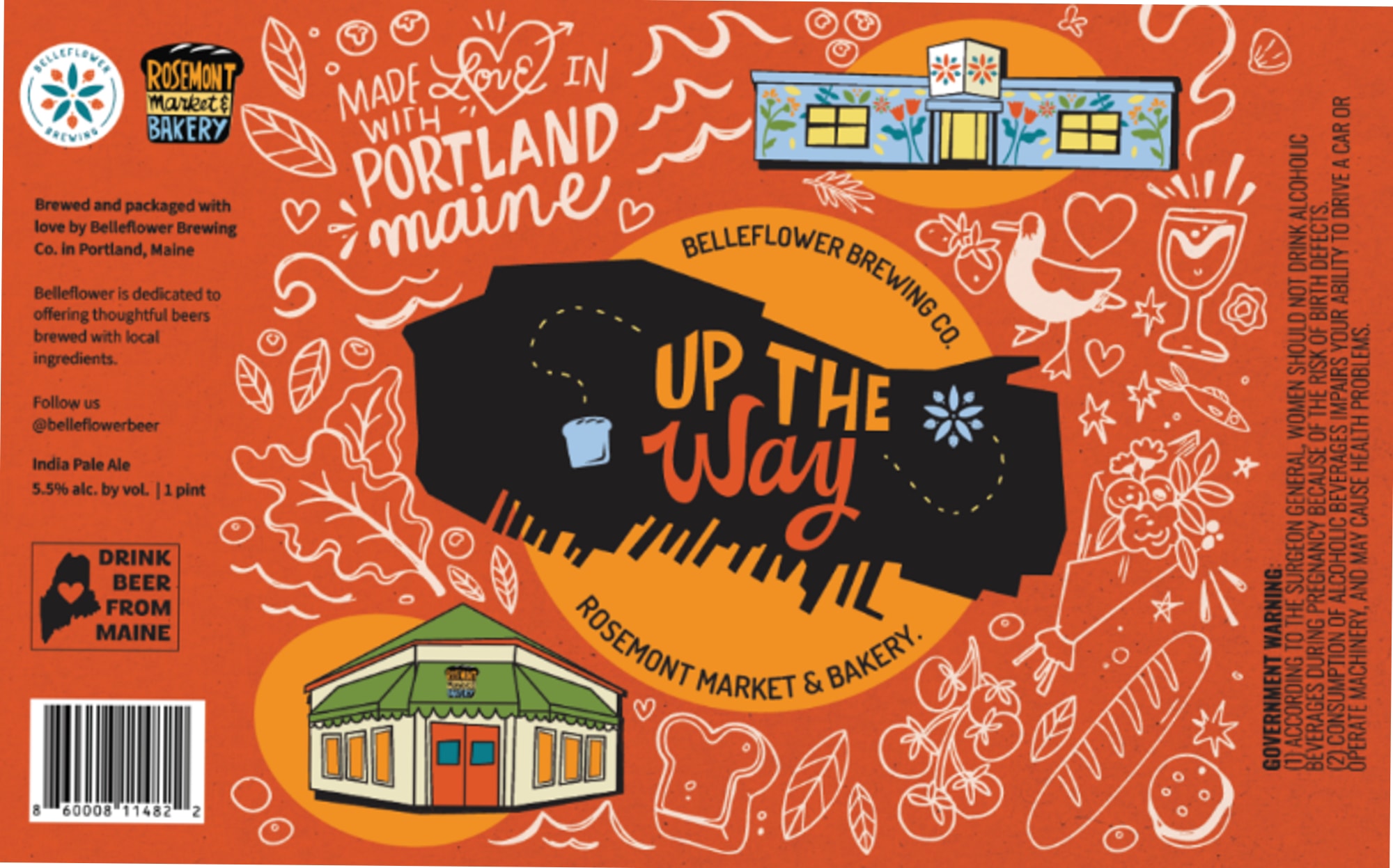 Up The Way by Belleflower Brewing Co. - beer label