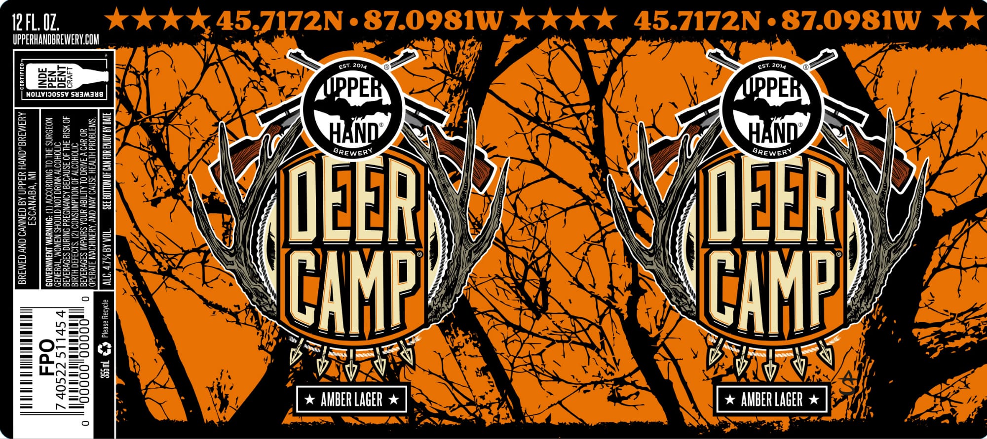Deer Camp by Upper Hand Brewery - beer label