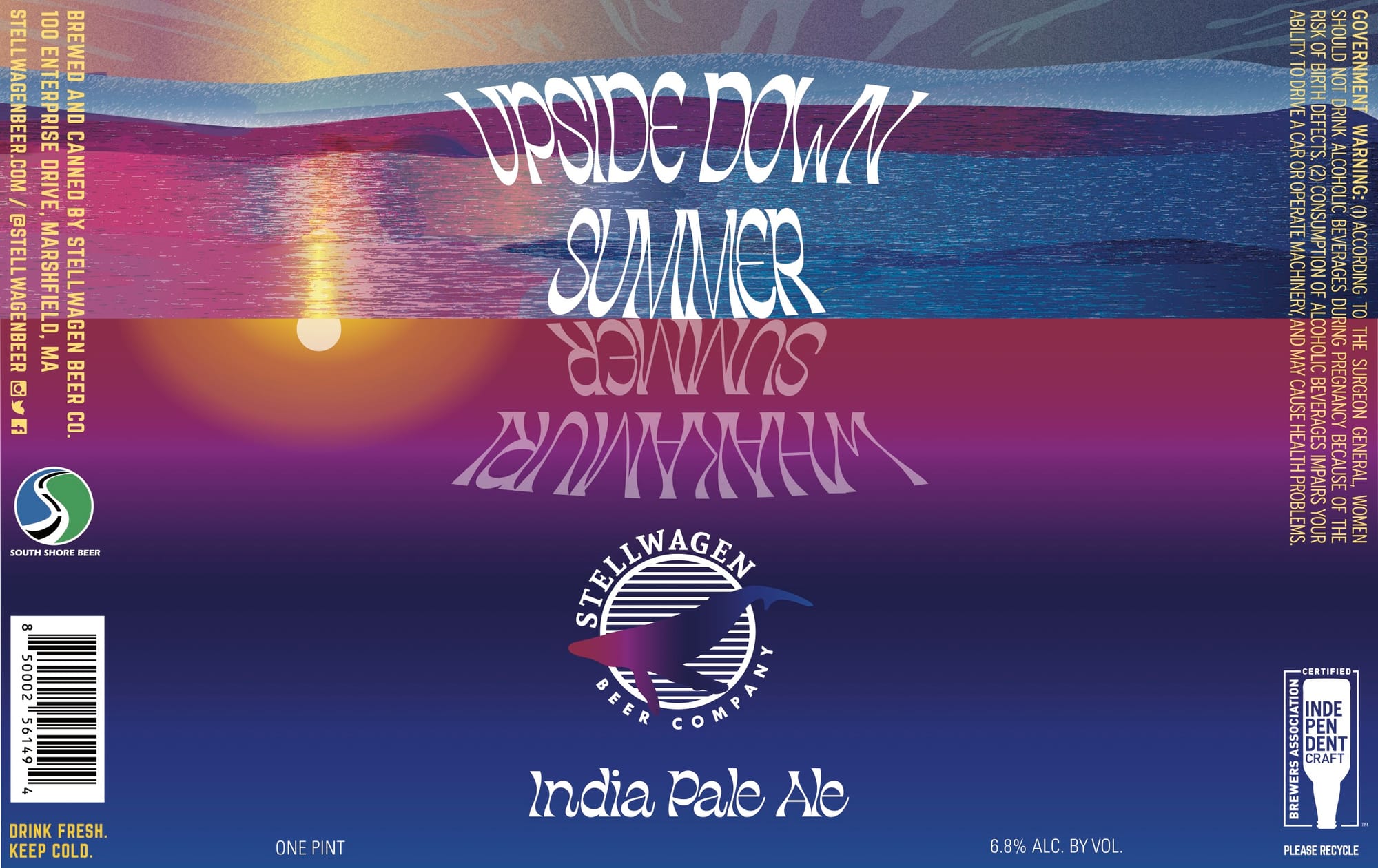 Upside Down Summer by Stellwagen Beer Company - beer label