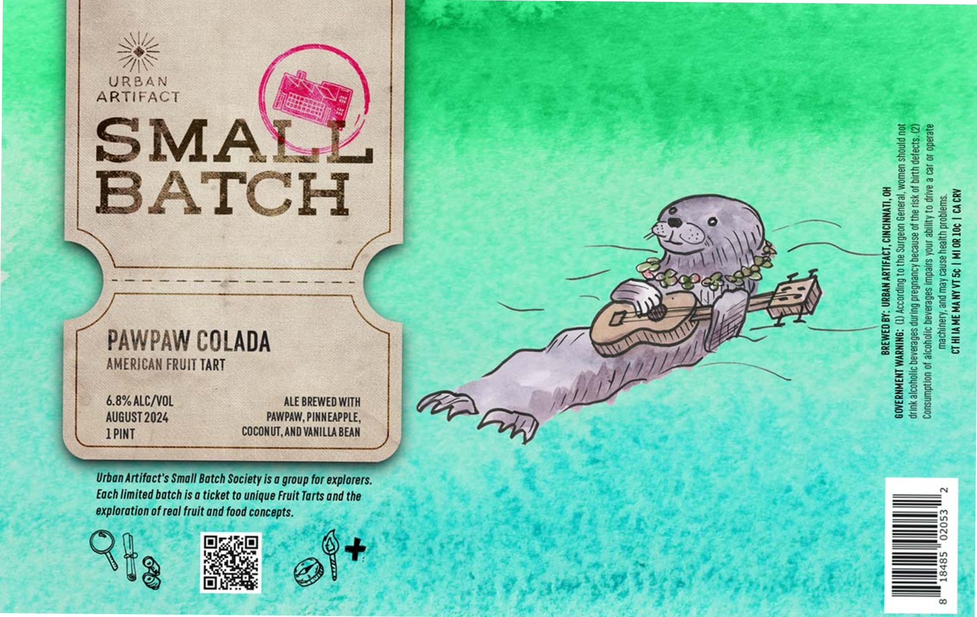 Pawpaw Colada by Urban Artifact - beer label