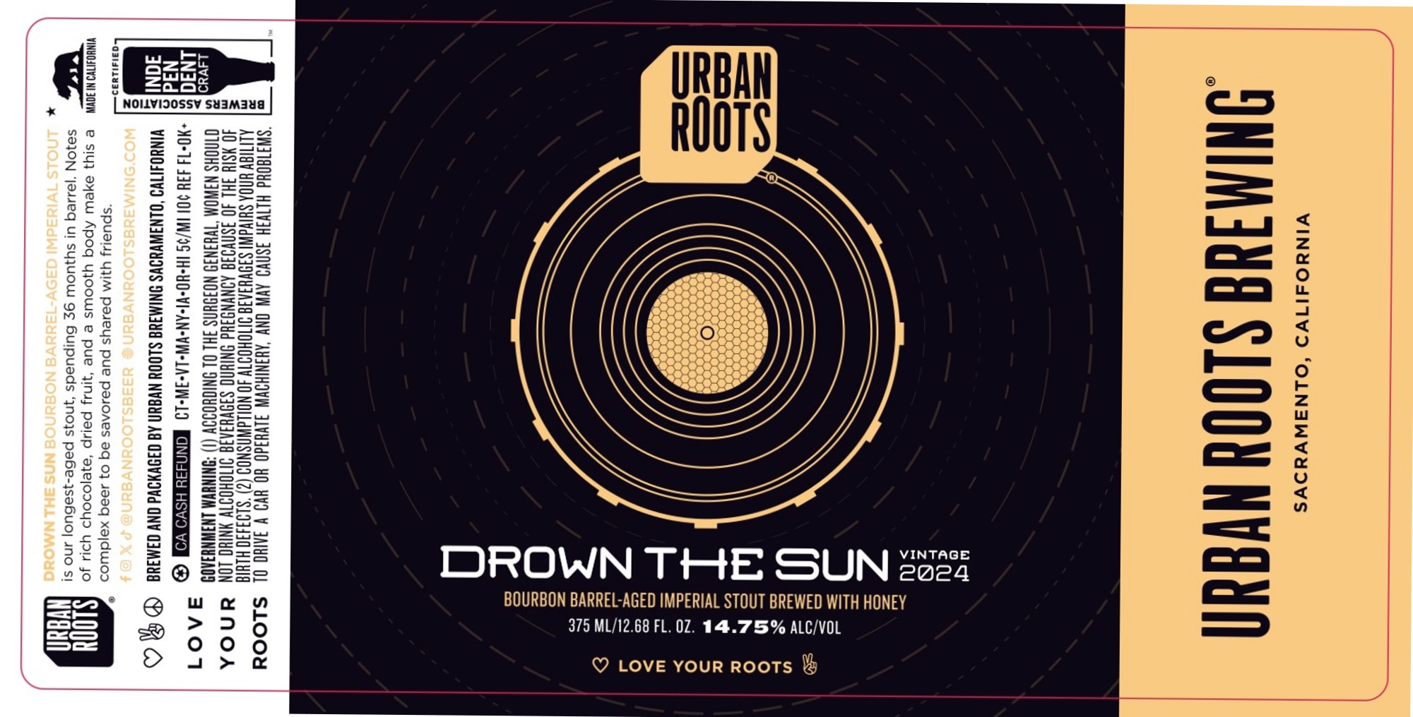 Drown the Sun by Urban Roots Brewing - beer label