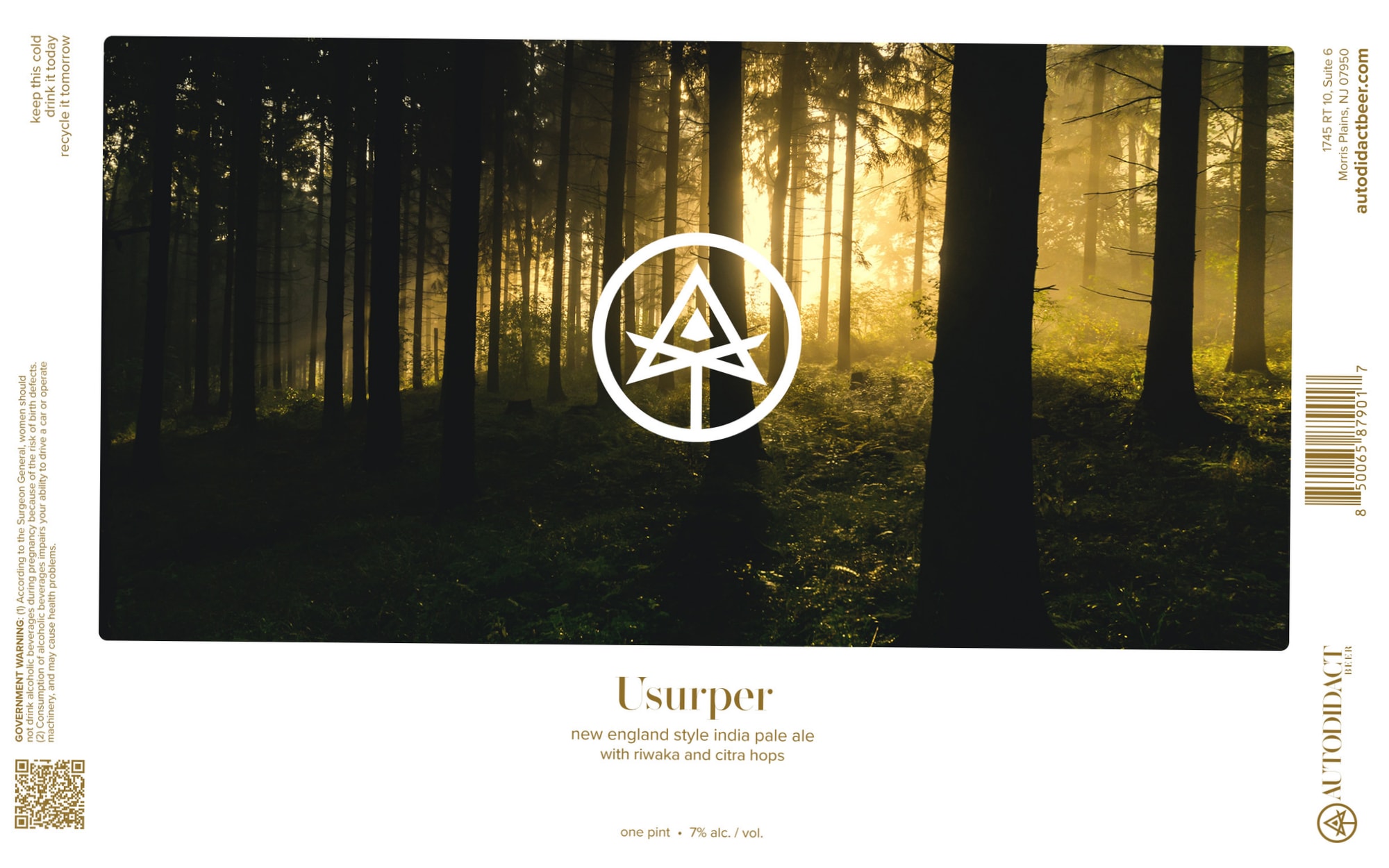 Usurper by Autodidact Beer - beer label