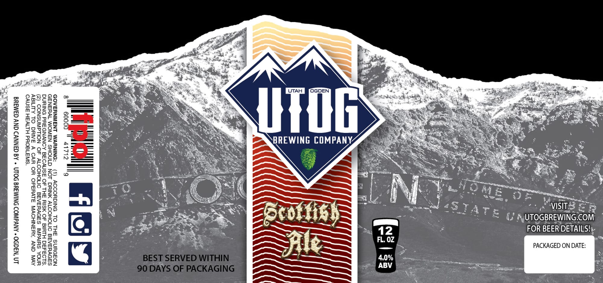 Scottish Ale by UTOG Brewing Company - beer label